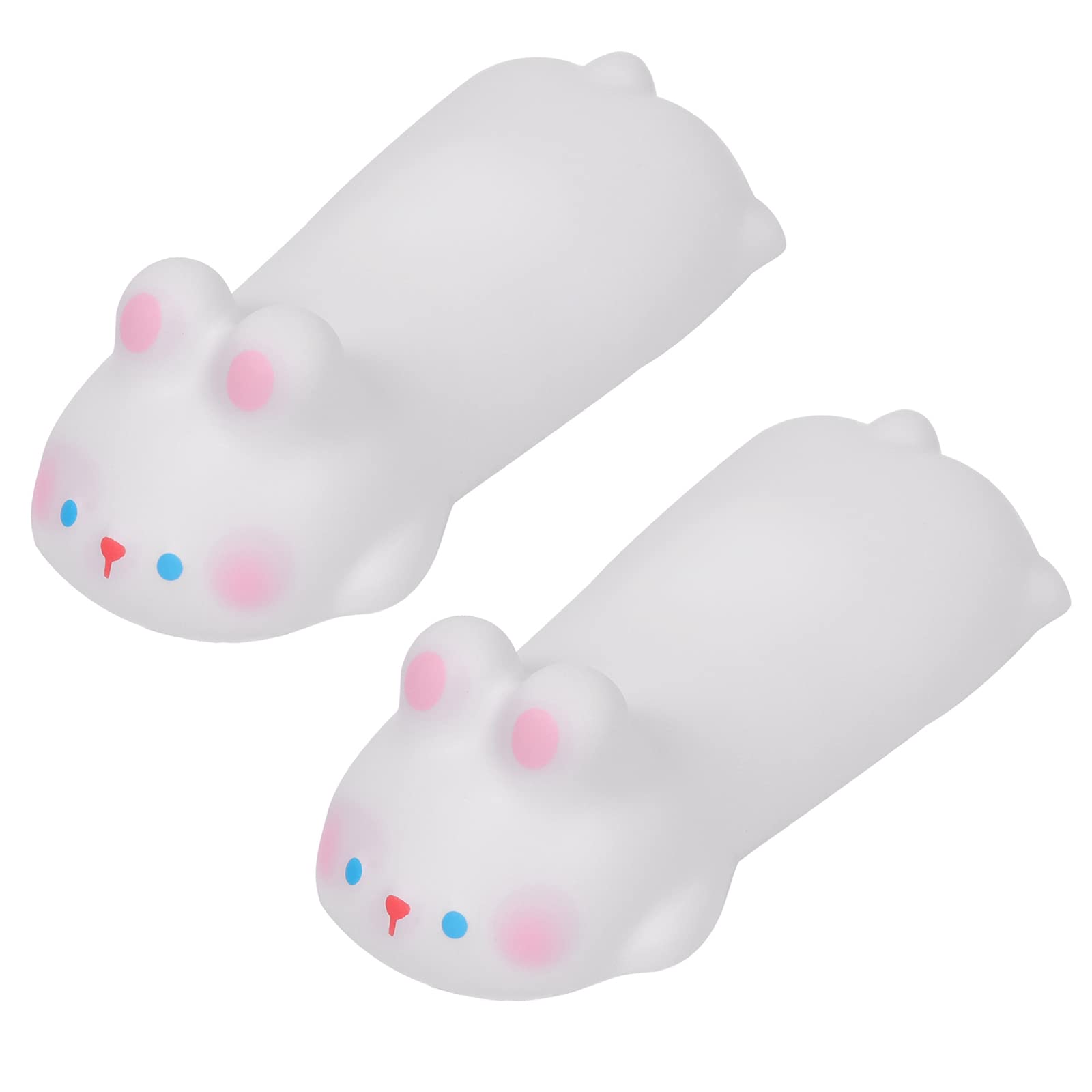 【送料無料】マウス用リストレスト2点セット かわいいウサギのデザイン ハンドレスト ミニ ソフト低反発パームレスト マウス手首クッション 腕置き 小型 軽量 オフィス/勉強/学生/女性用 キャラクター 動物 13cm (白) ホワイト