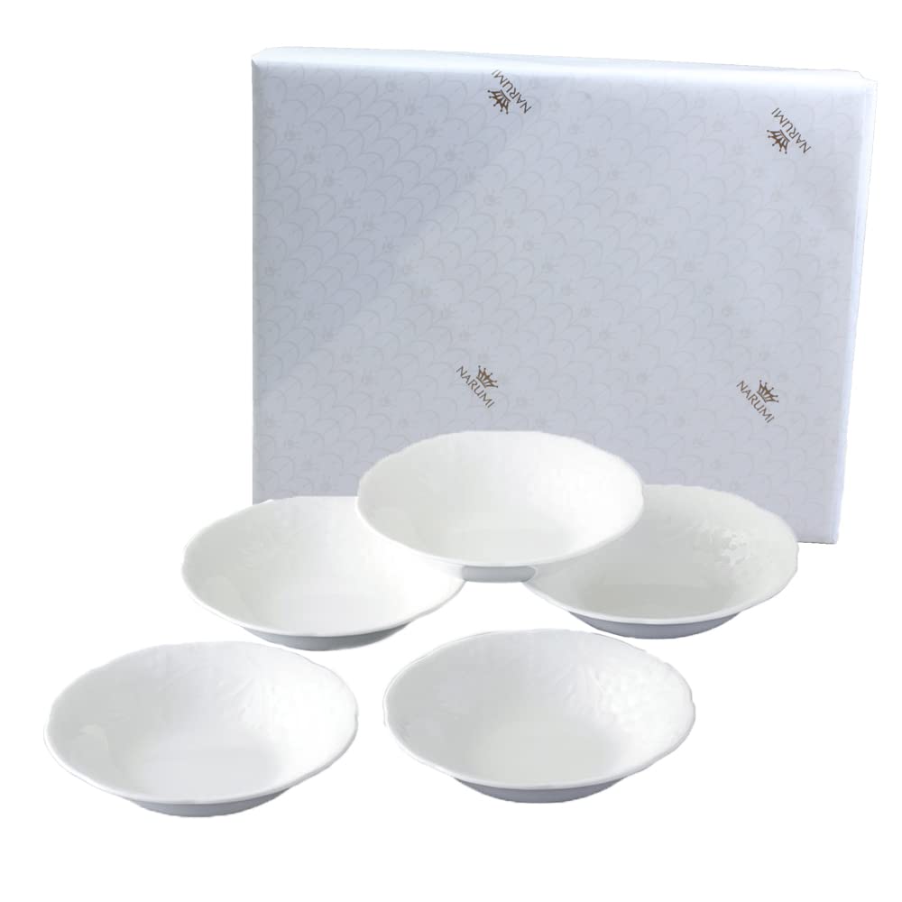 【送料無料】NARUMI(ナルミ) ボウル 皿 セット ギフトギャラリー 16cm ホワイト ブドウ柄 かわいい レリーフ プレゼント 電子レンジ温め 食洗機対応 日本製 ギフト箱入り ラッピング済 1000-23367AZ