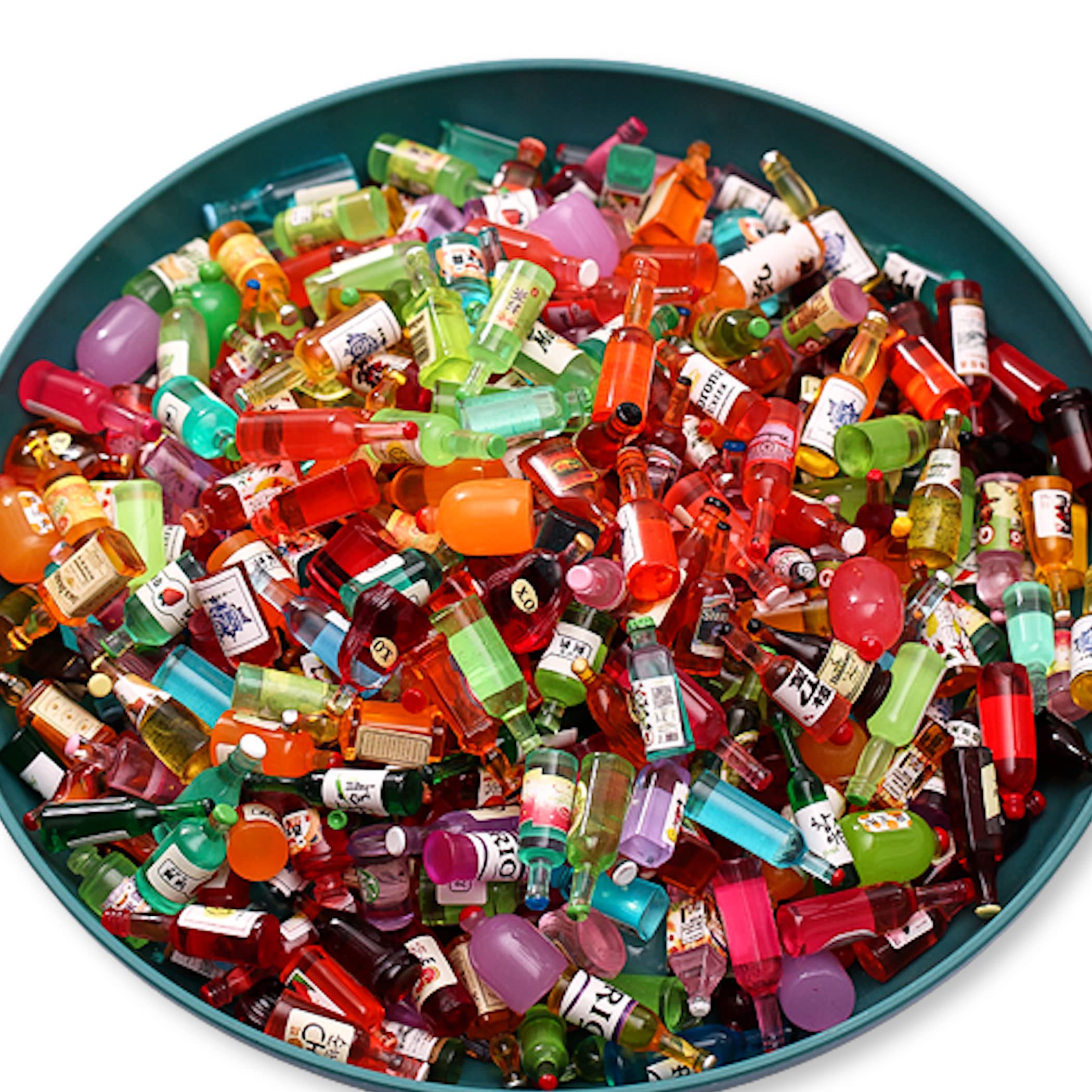 【送料無料】Lezalic ボトル ミニチュア 山盛りセット ドールハウス お酒 ウィスキー 焼酎 ワイン ジュース パーツ 小物 DIY 人形 おもちゃ (50本セット)