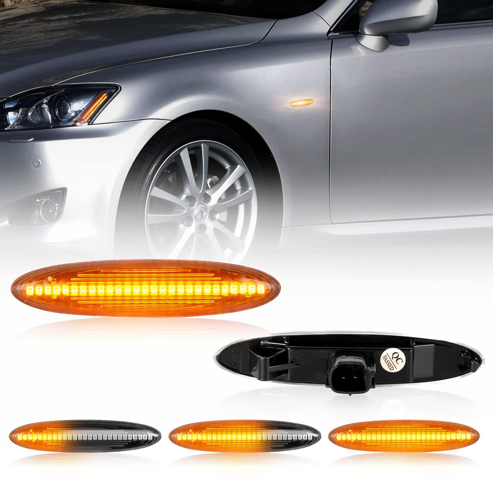 【送料無料】POPMOTORZ LEDトヨタ用 マークX サイドマーカー サイドウィンカー マークエックス GRX120 GRX121 GRX125 純正交換品2個セット