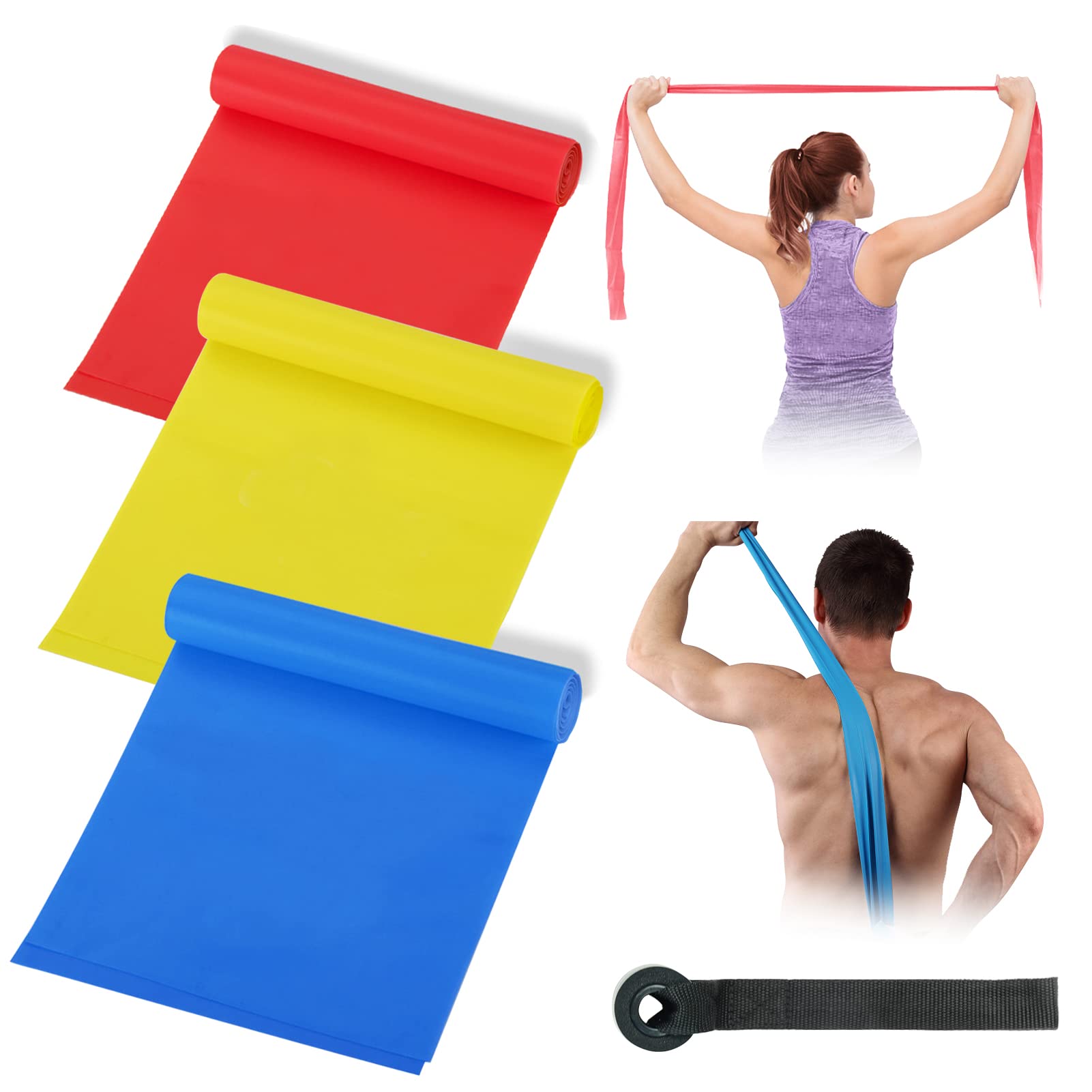 【送料無料】roseddy トレーニングチューブ チューブトレーニング エクササイズバンド レジスタンスバンド 筋トレ チューブ ストレッチバンド トレーニング チューブ トレーニングバンド 2m フィットネスバンド 滑り止め 色別強度別3本セットヨガ用 美尻トレ 脚トレ 男女