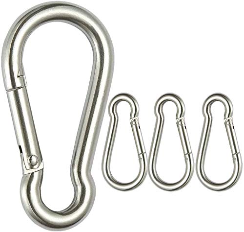 【送料無料】JOLIRSBOX カラビナ 316ステンレス スプリングフック カラビナ セット(8cm 4セット)