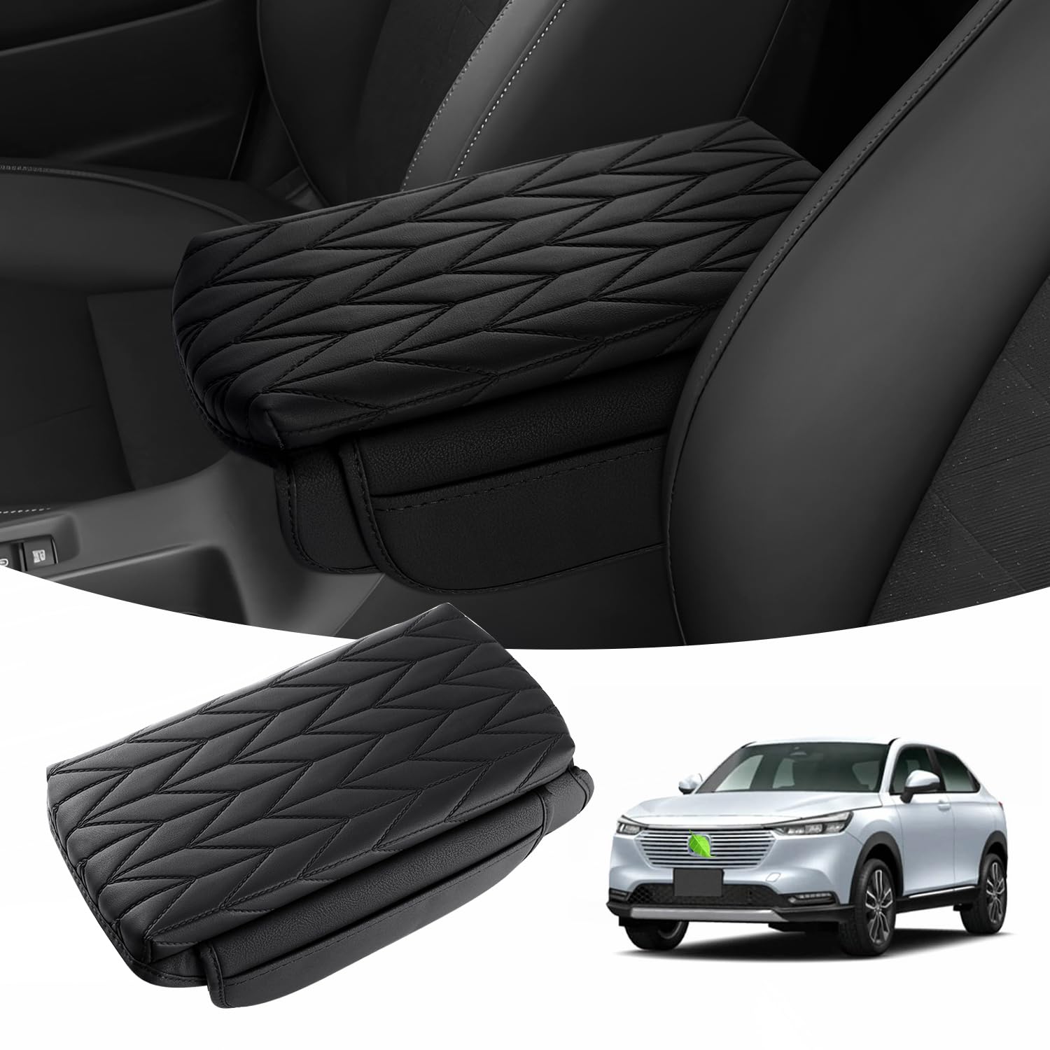 【送料無料】LIMSTYLE ホンダ 新型 ヴェゼル RV系 アームレストカバー アームレストクッション ヴェゼル rv アームレストパッド コンソールボックス保護 VEZEL RV3 RV4 RV5 RV6 肘掛け 肘置き コンソールカバー R3.4-現行 両サイドポケット付き 小物入れ アクセサリー