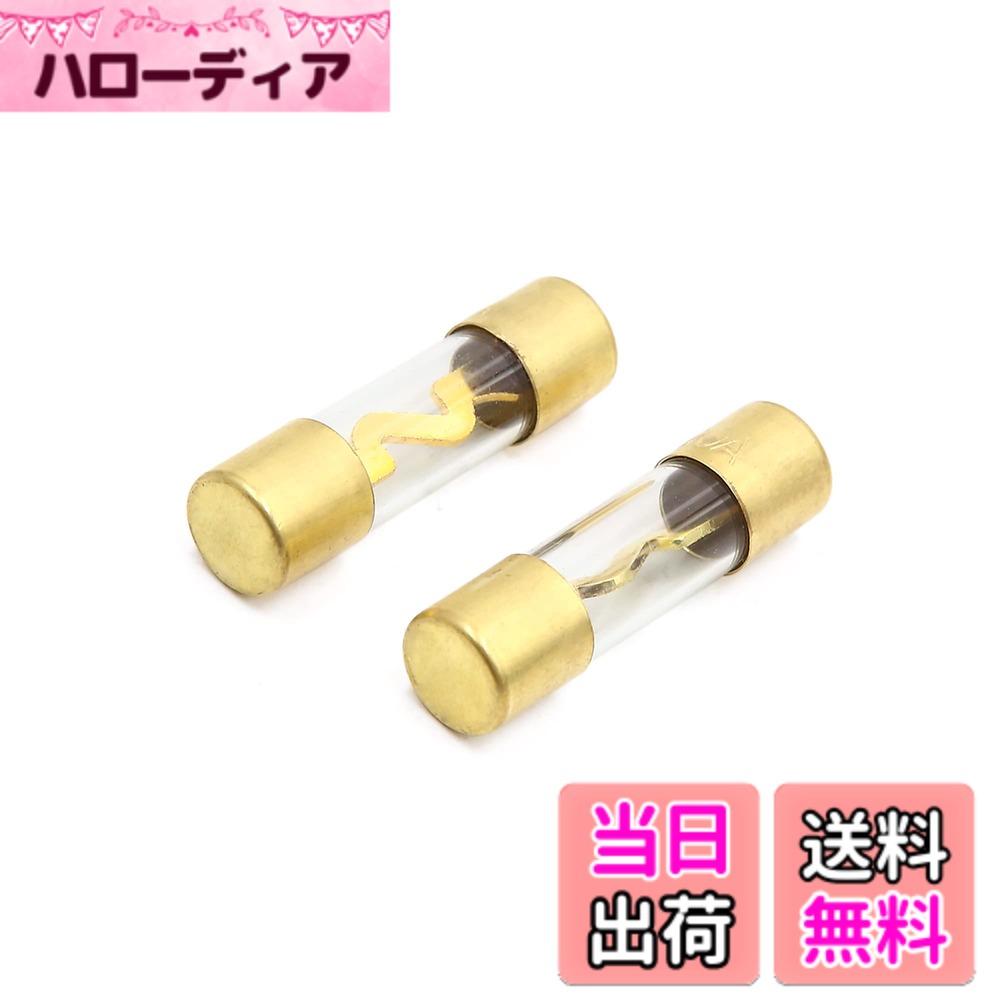 【送料無料】ACROPIX ヒューズ 40A AGU ガラス管ヒューズ インラインパワーヒューズ ユニバーサル カーオーディオラジオステレオ保護用 ゴールドトーン 2個