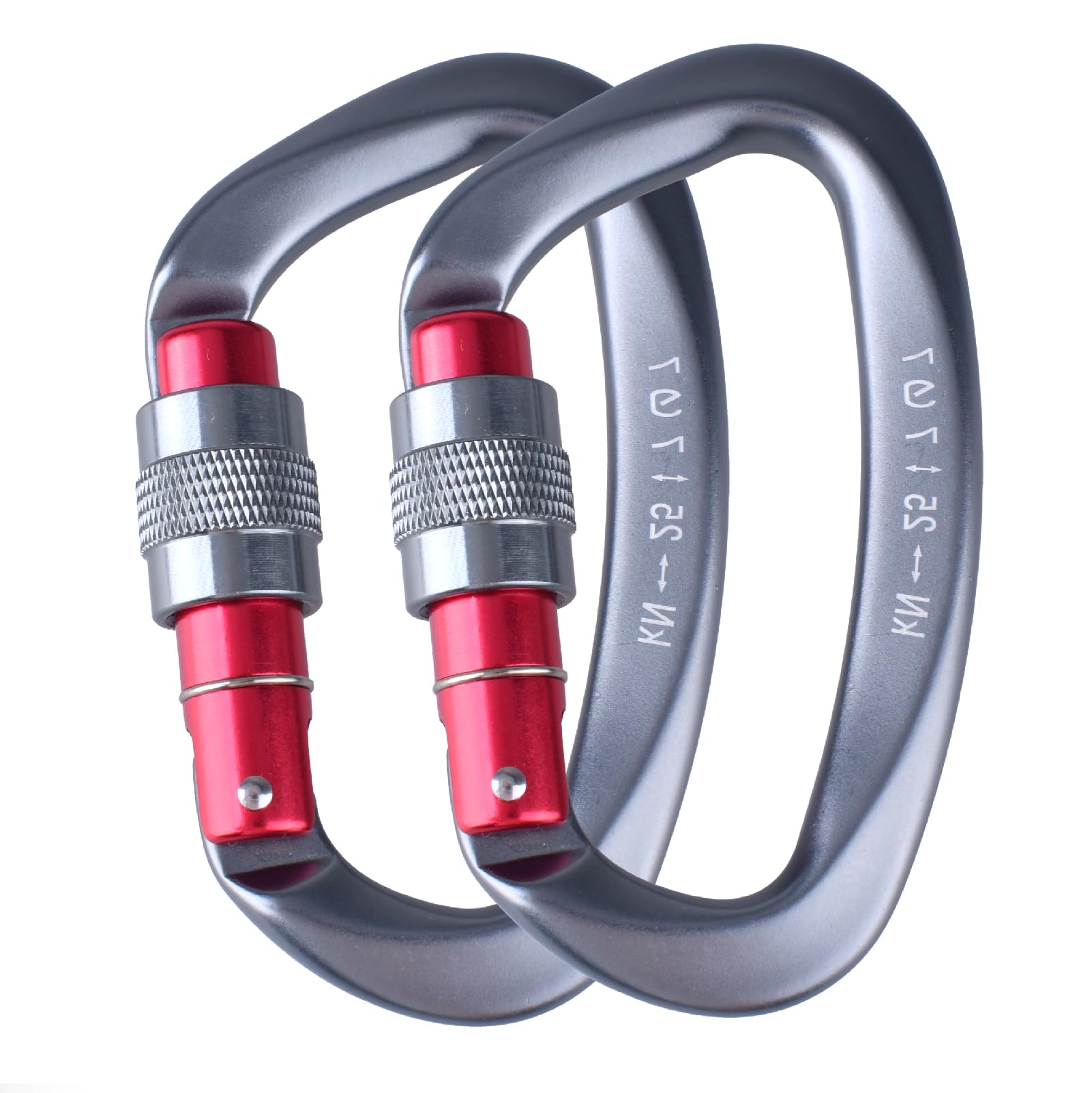 【送料無料】JEELAD カラビナ ナスカン 登山釦 12kN 25kN アルミ合金カラビナ 超軽量 キーホルダー 脱落防止 多機能 キャンプ アウトドア