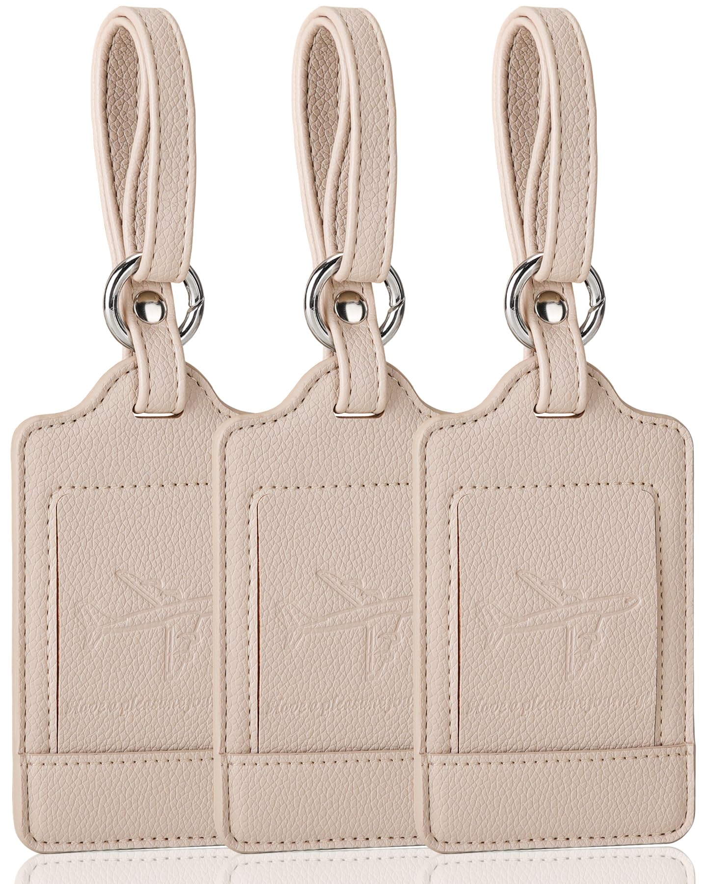 【送料無料】Teskyer スーツケース タグ ネームタグ ラゲッジタグ 荷物タグ スーツケース 名札 目印 出張用タグ 番号札 バッグ用ネームタグ 旅行タグ トラベル用 海外旅行 紛失防止 旅行小物 三枚入り (サンドベージュ)