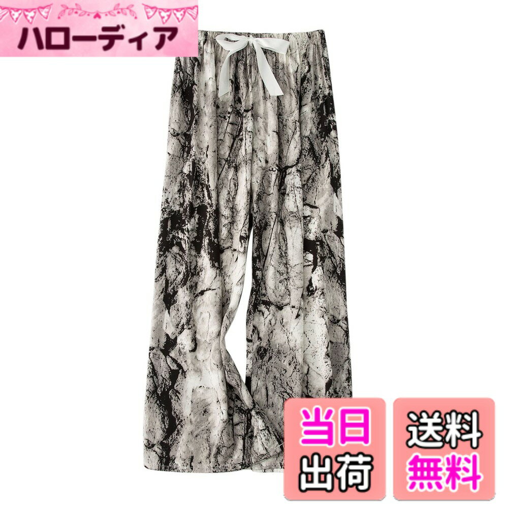 【送料無料】[Euyqs] ルームパンツ 広い脚 レーヨン 涼しい快適な 体型カバー リラックス ルームパンツ (M, #32)