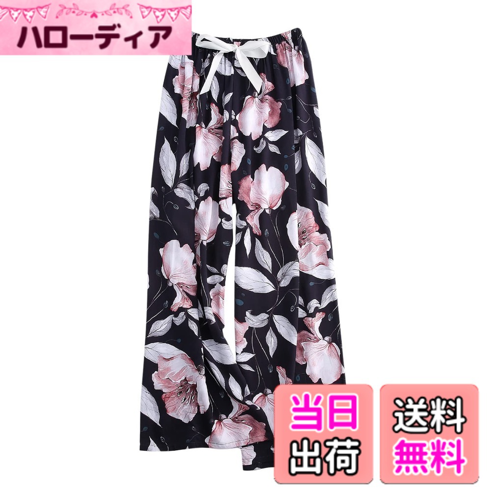 【送料無料】[Euyqs] ルームパンツ 広い脚 レーヨン 涼しい快適な 体型カバー リラックス ルームパンツ (M, #39)