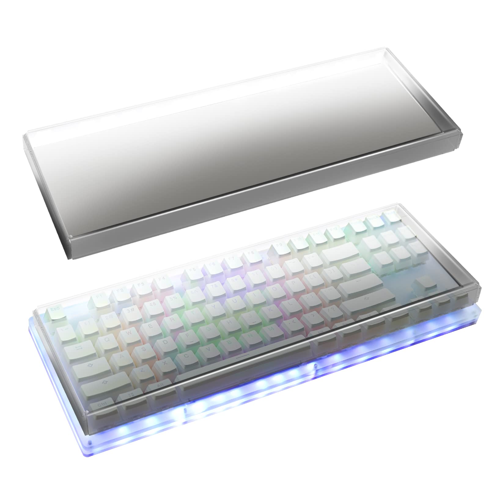 【送料無料】Geekria アクリル製 テンキーレス TKL 80% コンパクト 87キー コンピューターメカニカルゲーミングキーボード ダストカバー レイザー Razer Huntsman V2 TKL、トーナメントエディションTKL対応 (グラデーションブラック)