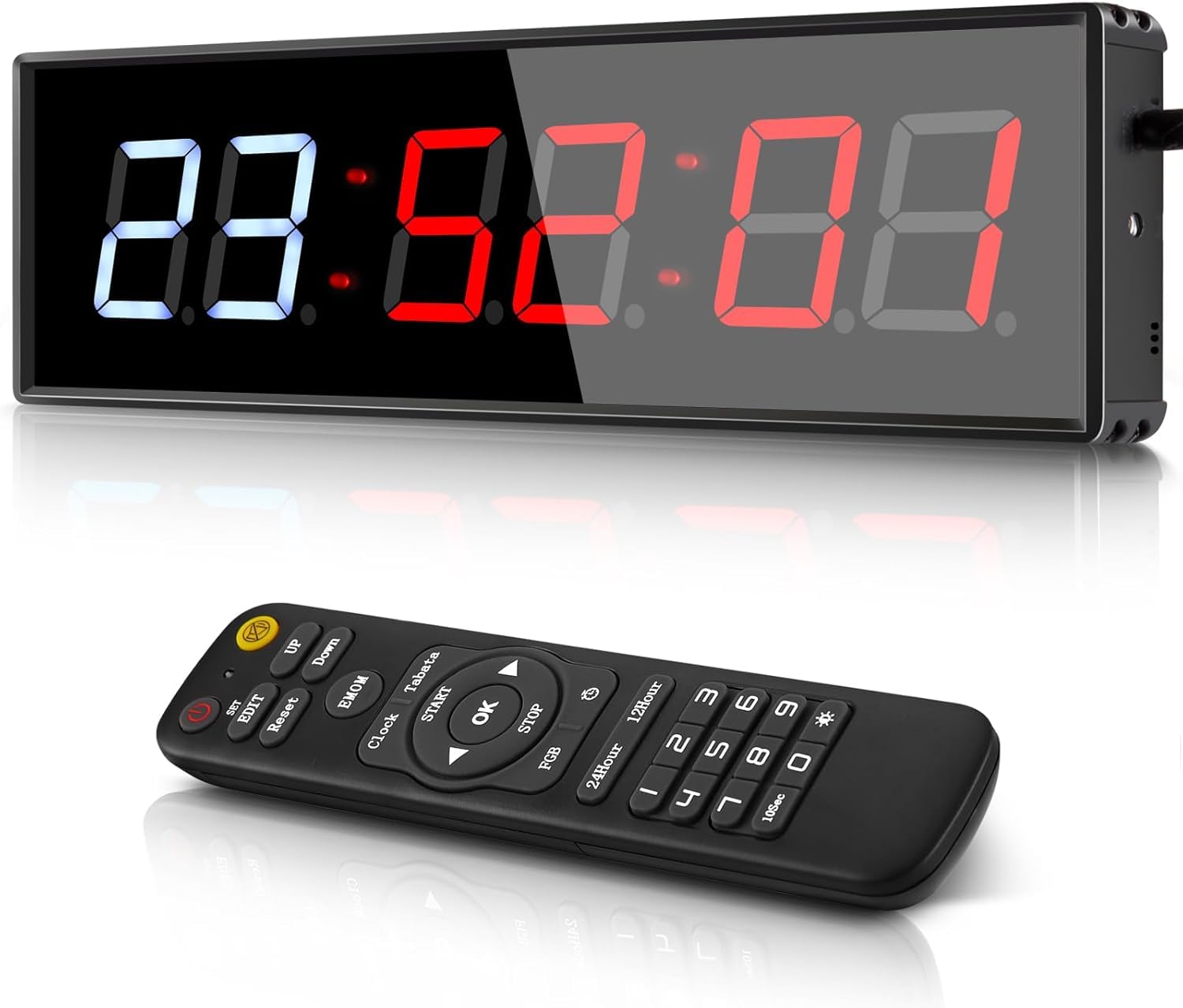 【送料無料】Koolertron スピードタイマー、リアルタイムクロック、壁掛け時計、秒針時計、時計、フィットネス、トラッキング、調理、競技用タイマー