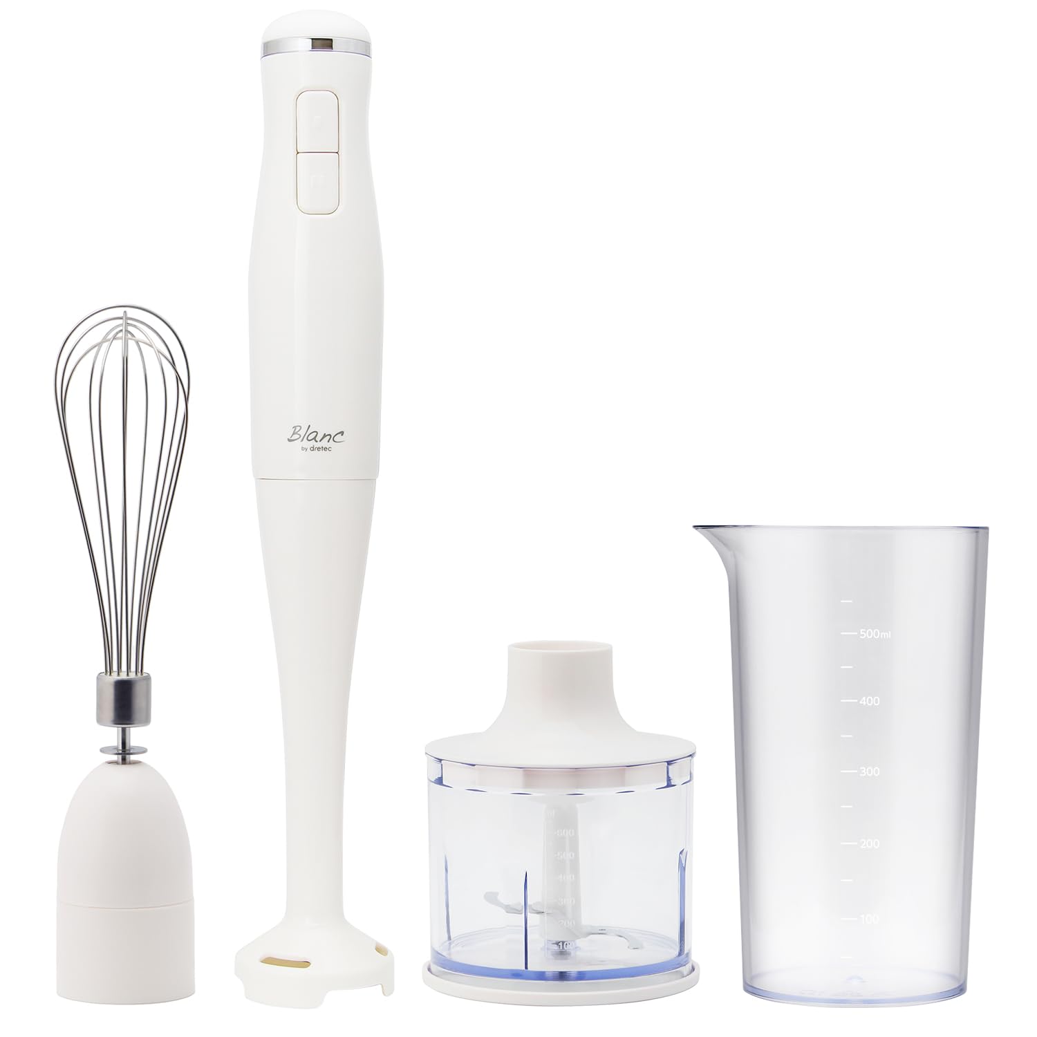 【送料無料】dretec(ドリテック) ハンドブレンダー 1台4役「つぶす」「まぜる」「きざむ」「泡立てる」スティックミキサー ミキサー スティックミキサー ハンディブレンダー ブレンダー ハンドミキサー ミキサー 電動 離乳食 調理セット スムージー ドレッシング 調理 時