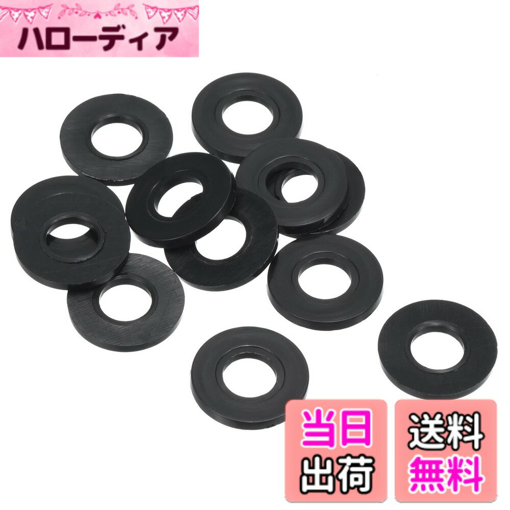 樂天商城 - 【送料無料】PATIKIL M8 ナイロンフラットワッシャー 12パック入り 8mm内径 19mm外径 2mm厚さ シールスペーサーガスケットリング 蛇口パイプ 水道ホース ファスナーボルト用 黒