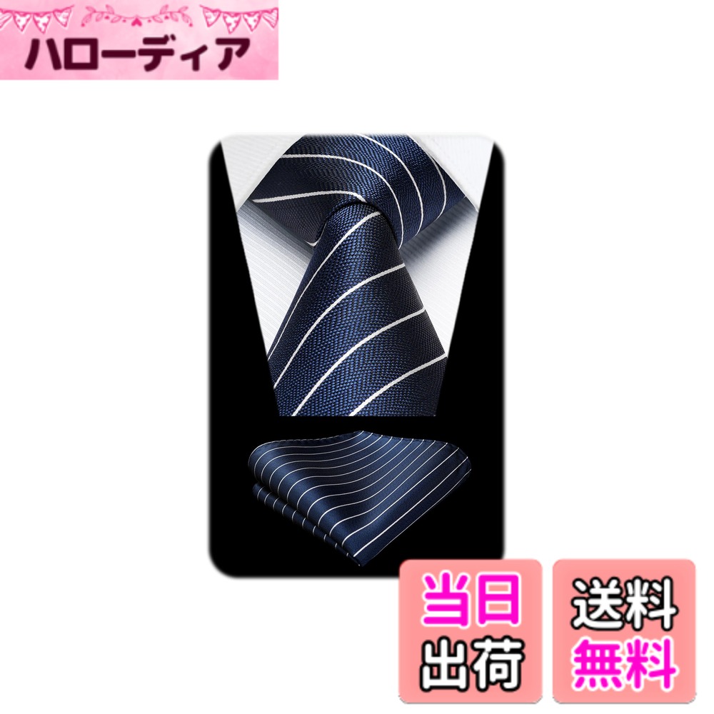 【送料無料】[HISDERN] ビジネス ネクタイ メンズ ネイビー フォーマル ネクタイ ...