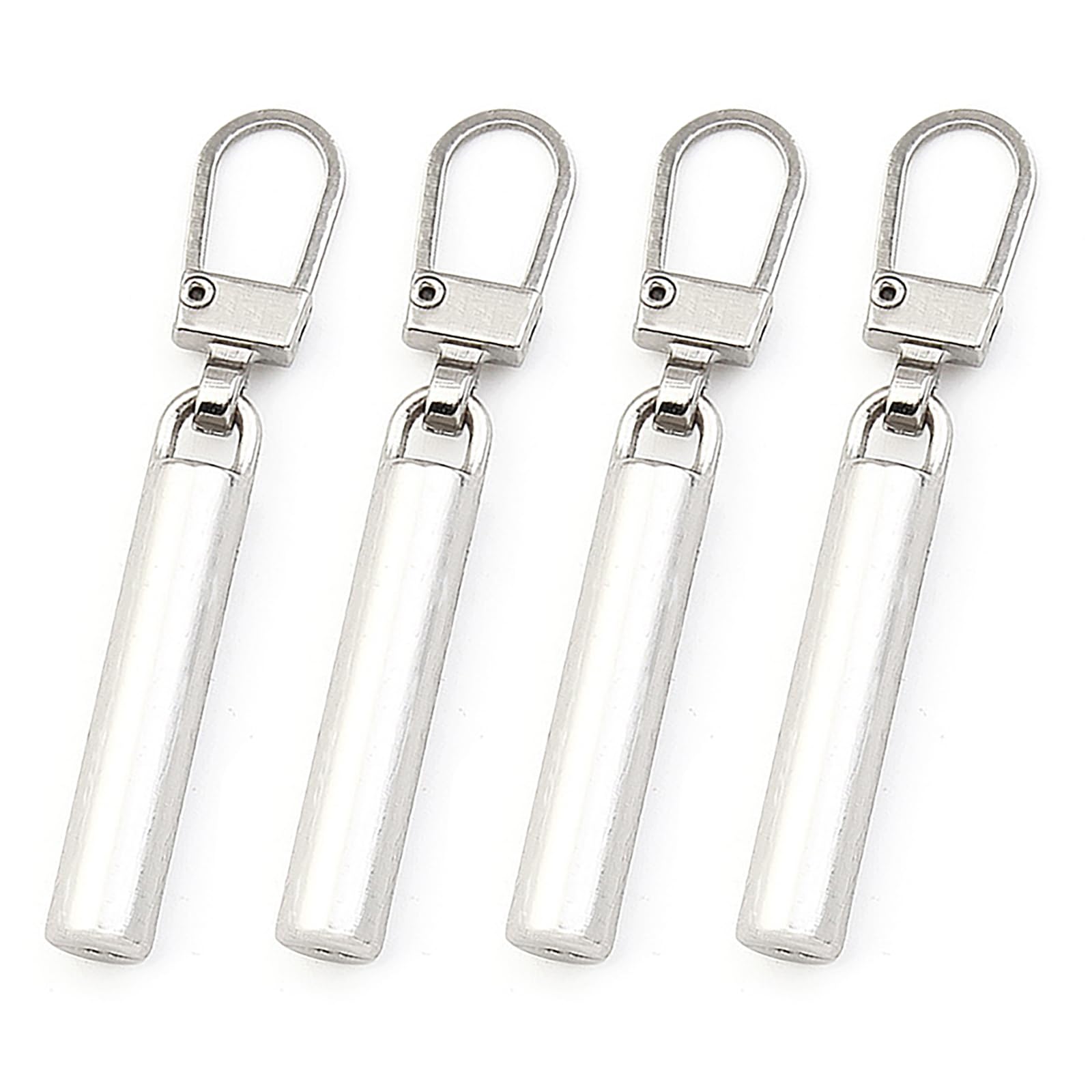 【送料無料】ZiSyouMa ファスナー 引き手 修理 交換用 ジッパー ファスナー 修理キット 金属製 ジッパータブ チャックカバン 財布 衣類 靴 手作り 手芸 DIY プルタブ 交換用 工具不要 取り付け簡単 裁縫 4個セット