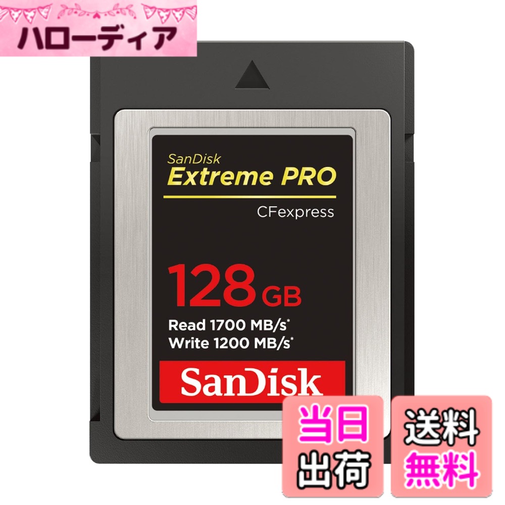 【送料無料】【 サンディスク 正規品 】 CFexpress Type B 128GB 最大読取り速度 1700MB/秒 SanDisk Extreme PRO SDCFE-128G-GH4NN