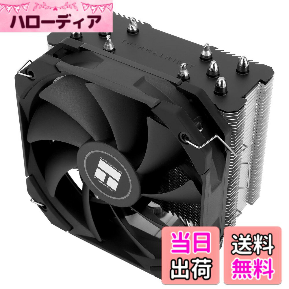 Thermalright Assassin King 120 MINI V2 CPUエアクーラー、AK120 MINI V2、1500RPM速度、5ヒートパイプ、120mm PWMサイレントファンCPUクーラー、高さ135mm、AMD AM4 AM5 / Intel 1700/1150/1151/1200用、CPU PC冷却