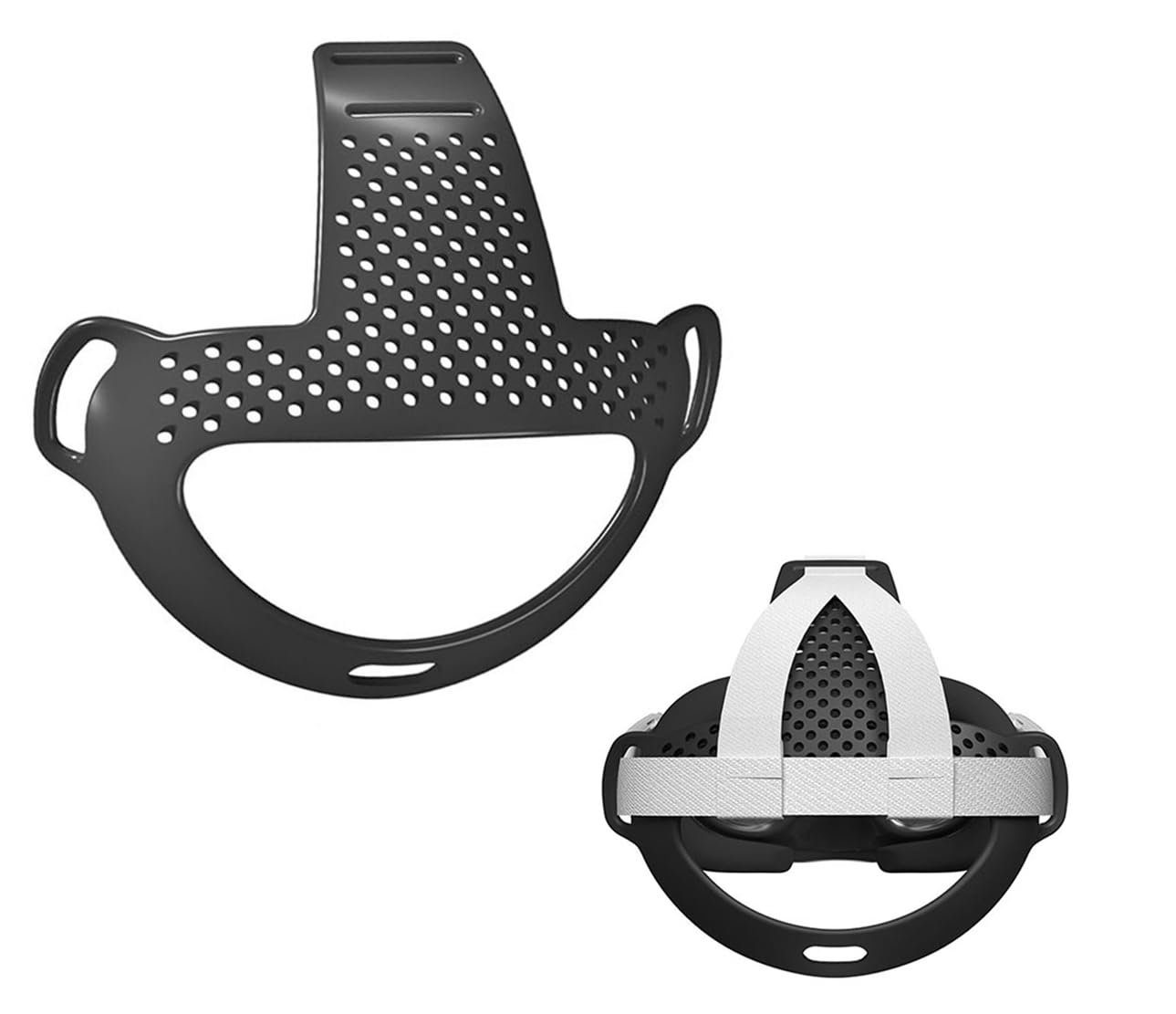 【送料無料】[SHEAWA] for Meta Quest 3 ヘッドバンド ストラップ TPUゴム しっかりホールド 頭への負担を和らげ 頑丈 互換品 アクセサリー (ブラック)