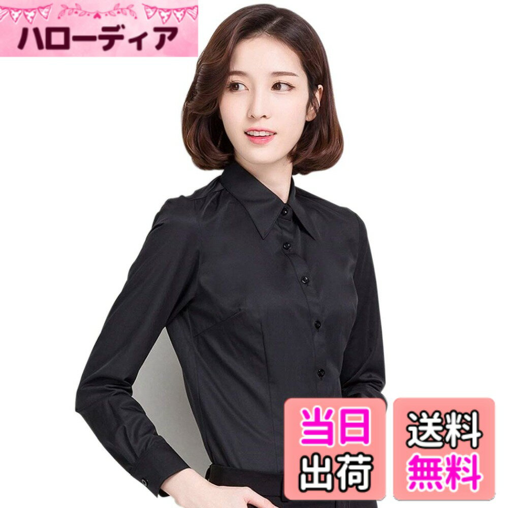 Other - 【送料無料】[SIPERLARI] ブラウス シャツ レディース 通勤 長袖 就活 オフィス シャツ 可愛い 形態安定 カジュアル おしゃれ 着痩せ 黒 白 ビジネス レギュラー シャツ スキッパーシャツ (ブラック, 42)