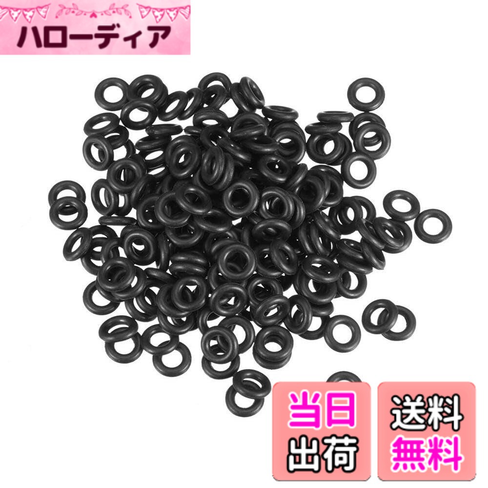 商品情報商品の説明このニトリルゴムOリングは、外径7mm、内径3mm、幅2mmのコンパクトなサイズで、70Aデュロメータの硬度を持っています。標準的なニトリルブタジエンゴムを使用し、-20°Cから100°Cまでの広い温度範囲に対応しています。高圧洗浄機、ポンプ、フィルター、水ホース、配管パイプなど、さまざまな用途に使用できます。ブラック色で、1袋に200個が入っています。購入前に必要なサイズと素材を確認し、適切な場所に設置してください。主な仕様 【サイズ】外径7mm、内径3mm、断面直径2mmのコンパクトなサイズ。【硬度】70Aデュロメータ（ショア硬度）で、耐浸透性を確保。【ニトリルゴム】広い温度範囲（-20°Cから100°C）に対応した標準的なニトリルブタジエンゴムを使用。【応用】高圧洗浄機、ポンプ、フィルター、水ホース、配管パイプ、メンテナンスなど、さまざまな用途に広く利用されています。シャフトシール、防塵シール、バスルーム、洗面所など、さまざまな場面に使用できます。【注意】購入前に必要なサイズと素材を確認し、適切な場所に設置してください。