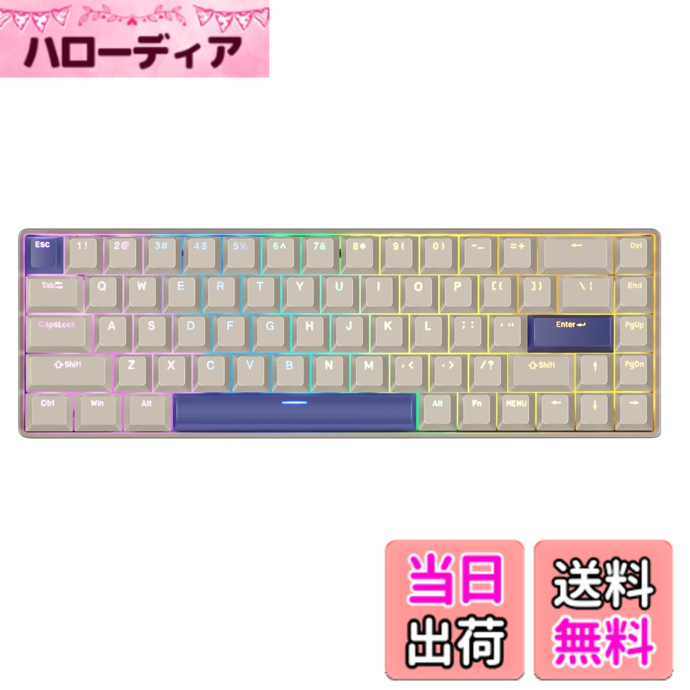 DrunkDeer G65 eスポーツゲーミングキーボード、ラピッドトリガーキーボード - ホール効果スイッチ - 磁気スイッチ - ラストウィン＆リリースデュアルトリガーモード - 調整可能な作動、グレー