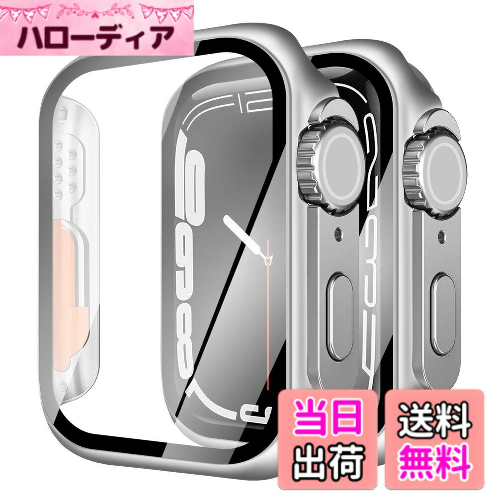 樂天商城 - 【送料無料】YUGYUG 対応 アップルウォッチ カバー Series 11/10/9/8/7/SE3/SE2/SE/6/5/4 アップルウォッチ ケース PC素材 数秒でUltra風一体型 Apple Watch ケース ガラスフィルム 一体型 日本旭硝子材 二重構造 Apple Watch カバー 全面保護 強化ガラス キズ防止(45mm