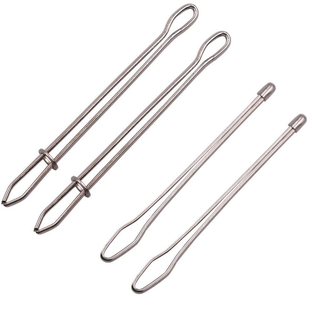 【送料無料】MINBOOT ひも通し 紐通し ゴム通し パーカー 紐 4個入り ステンレス製 ひも/ゴムをしっかり挟んでスムーズに通す