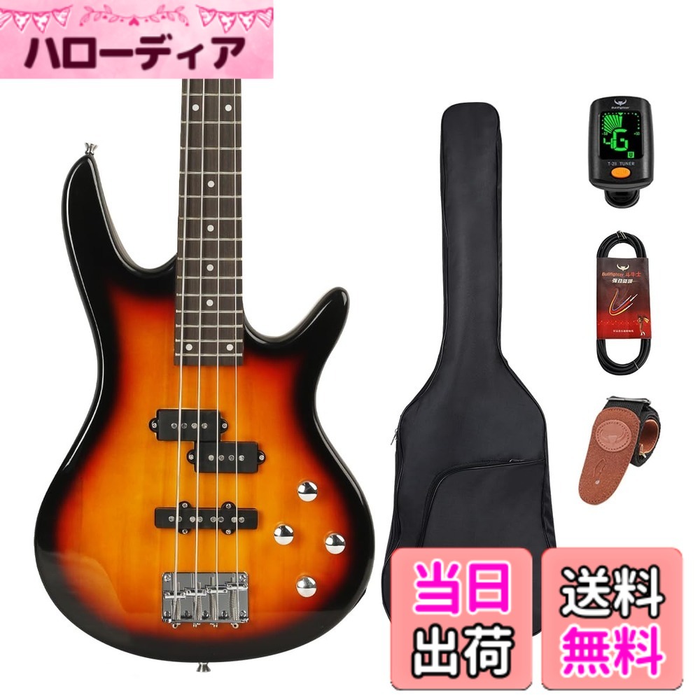 【送料無料】Bullfighter エレキベース 初心者入門セットアクセサリーセット付き、PB PJ ...