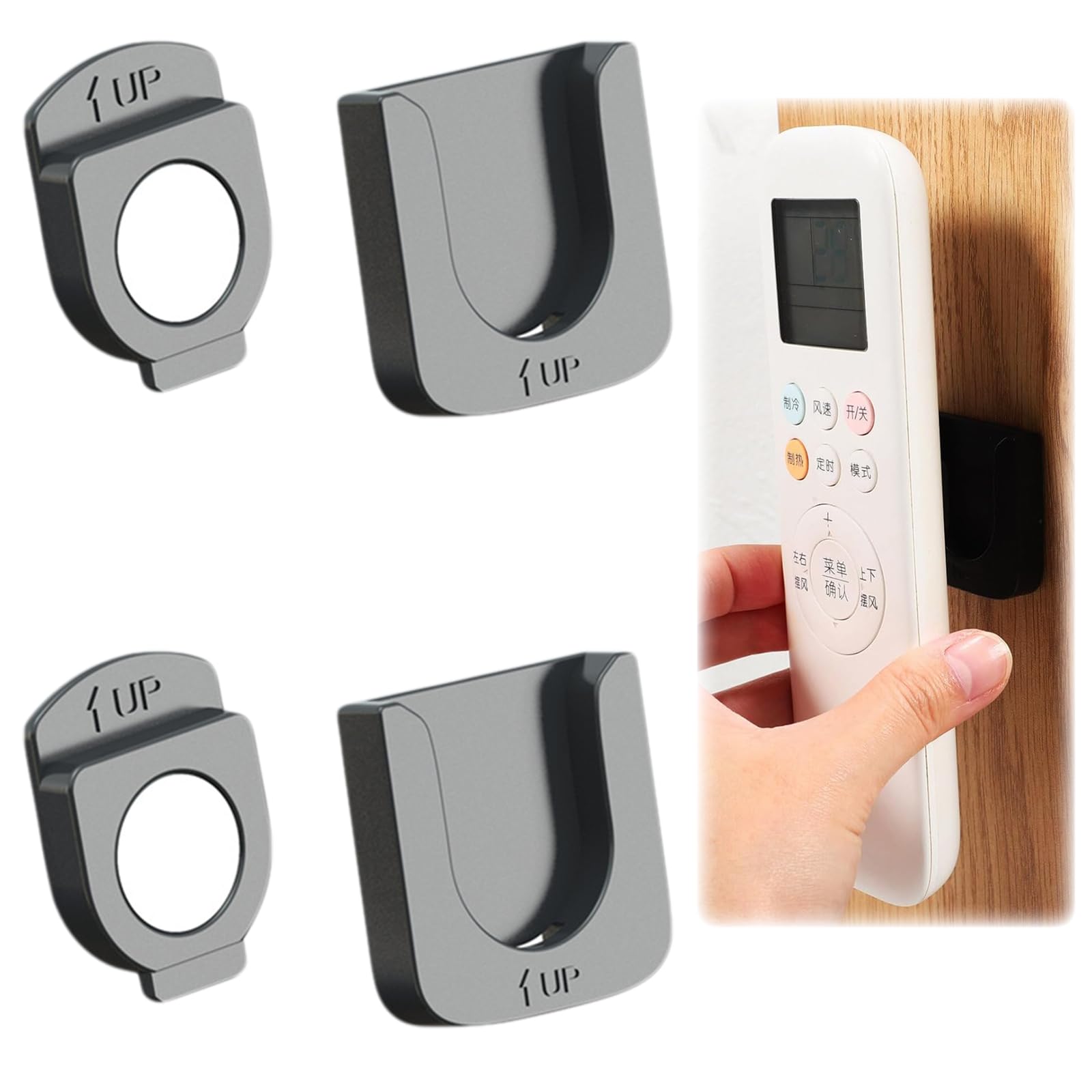 【送料無料】MAEXUS リモコン 壁掛け フック リモコンホルダー マグネット式 （2個セット） リモコンラック 壁掛け収納 リモコン壁掛け多機能収納 収納 便利 壁を傷つけない 強力粘着 に適しています 自宅 オフィス トイレ （ブラック）