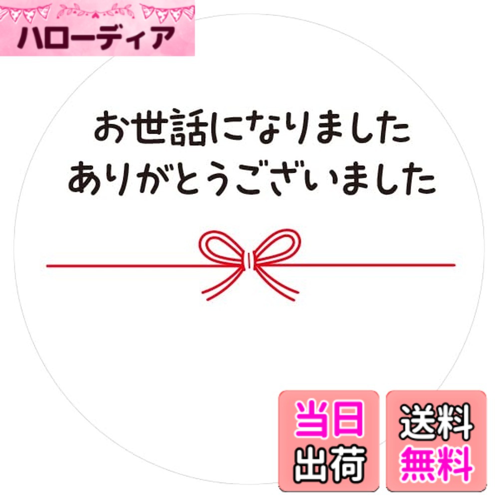 商品情報商品の説明●シールサイズ／ 直径約3.2cm（楕円形） 　※1シートに10枚はいっています ●シートサイズ／ 約18.4x8.5cm 　※5シート入り ●材質／上質タック紙 ●日本製主な仕様 「ありがとう」や「おめでとう」の気持ちを、そっと添えられるメッセージシールです。水引風のリボン柄が上品で、落ち着いた雰囲気の上質紙を使っています。下の余白にお名前やひとことを書き込めるから、気持ちがより伝わります。プレゼントのラッピングに貼れば、ぐっと華やかに。お手紙の封をとめたり、ちょっとしたメモ代わりにも便利に使えます。1シートに10枚はいっています1シートに10枚はいっています