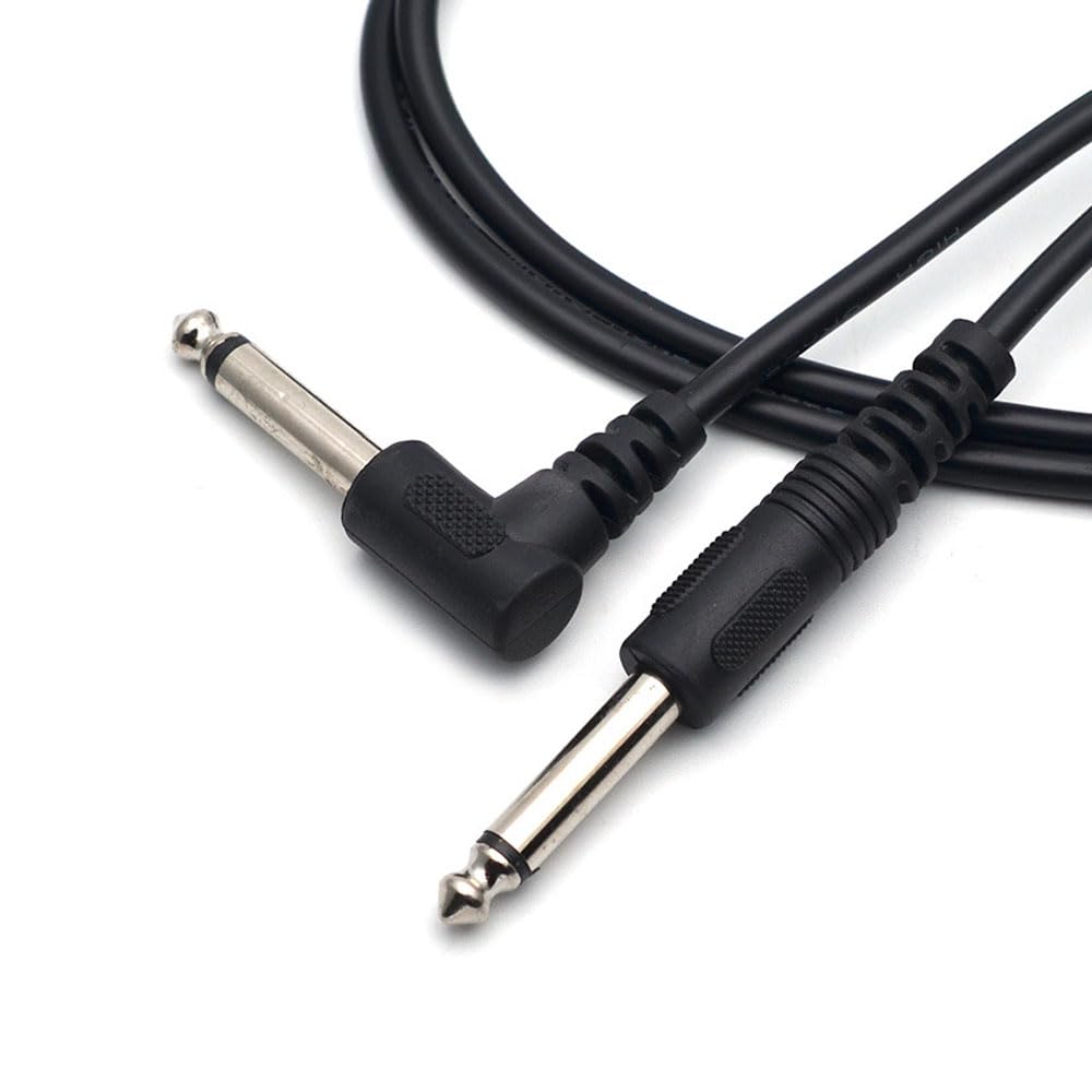 【送料無料】YFFSFDC ギターシールドケーブル ギターケーブル プラグ ベース シールド 断線しにくい 楽器用ケーブル ベース/キーボード/アンプ/ドラム用 (S-L型, 3M)