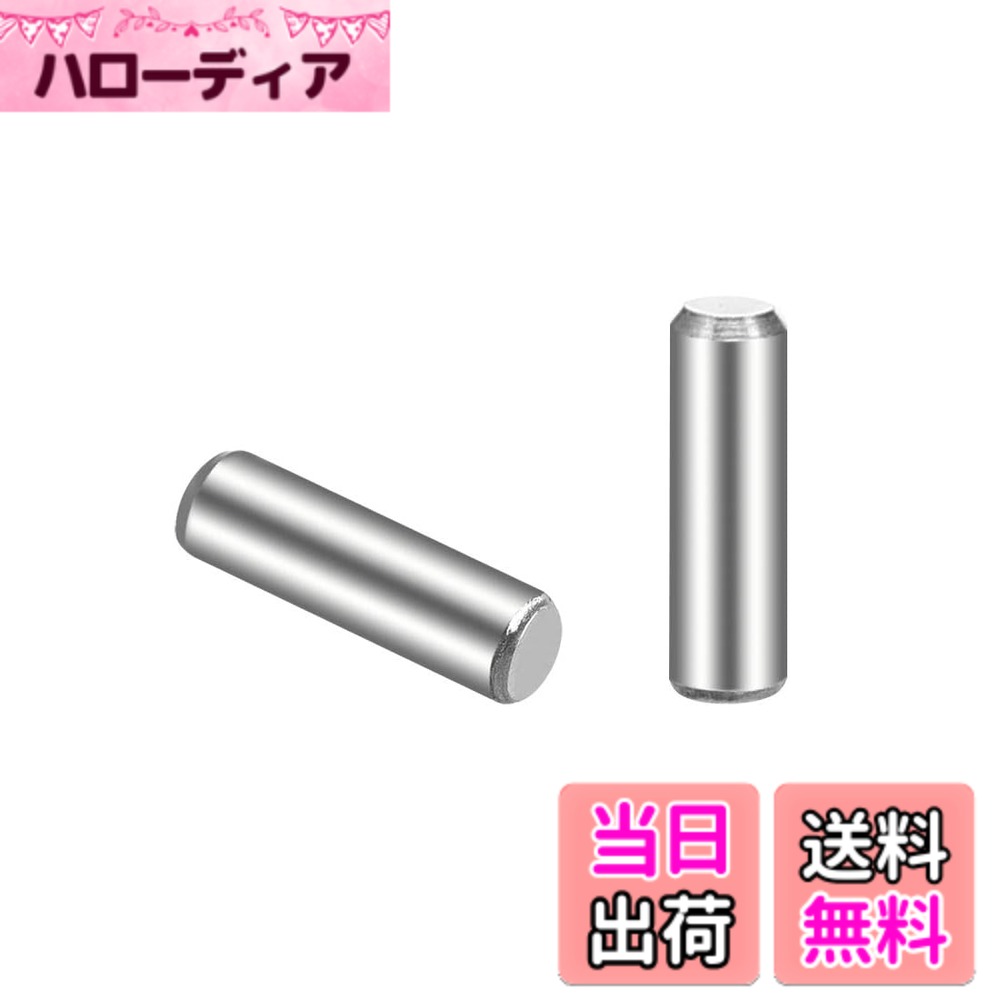 【送料無料】Edinstry 円筒ピン ステンレスピン 3x10mm ダウエルピン 鋼 棚ペグ シル ...