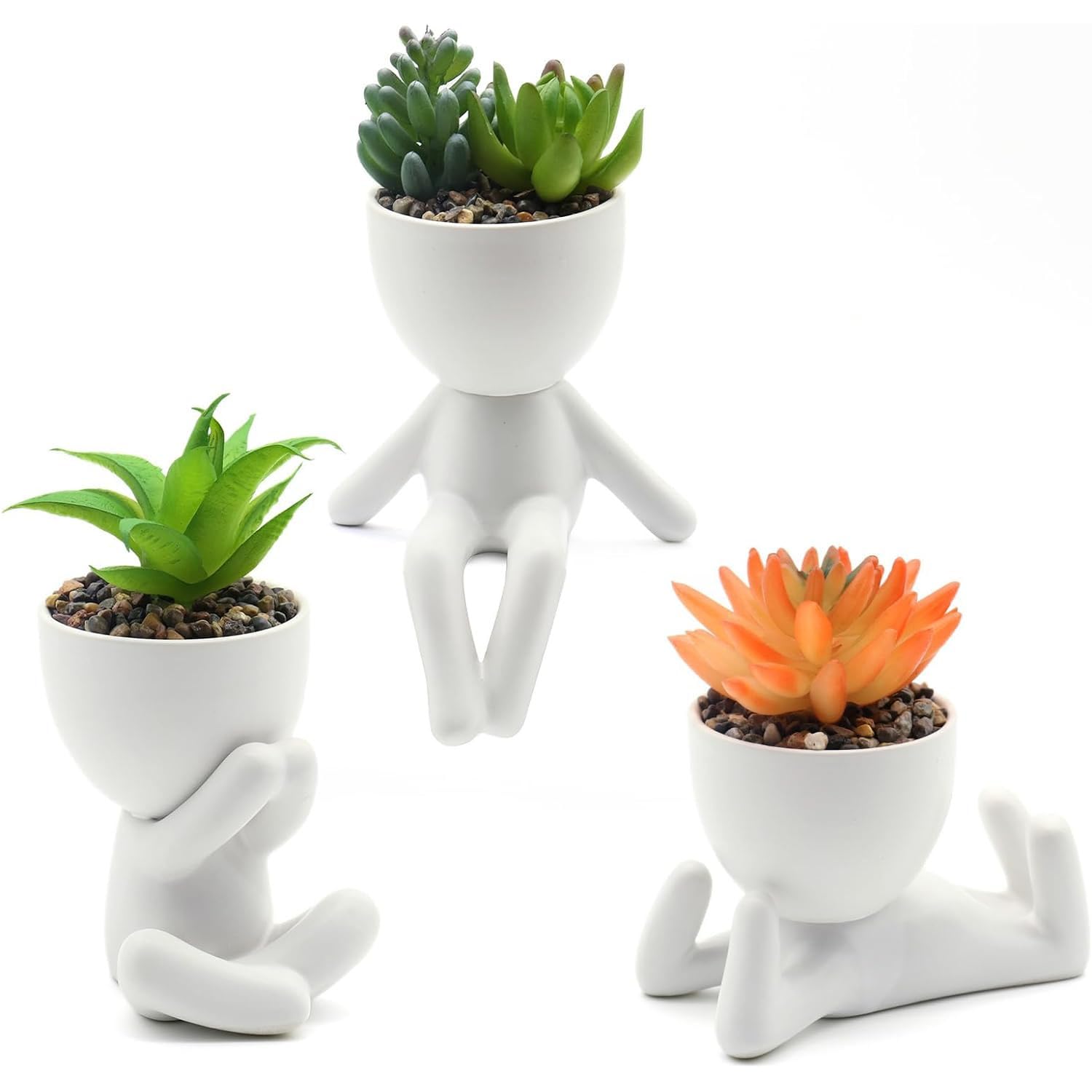 【送料無料】HeGeed フェイクグリーン人工観葉植物 造花 ミニ セット 3個 水やり不要 お手入れ簡単 シミュレーション多肉植物 造花 インテリア 卓上鉢植え ホームデコレーションギフト向け 結婚式 新築祝い 母の日 プレゼント