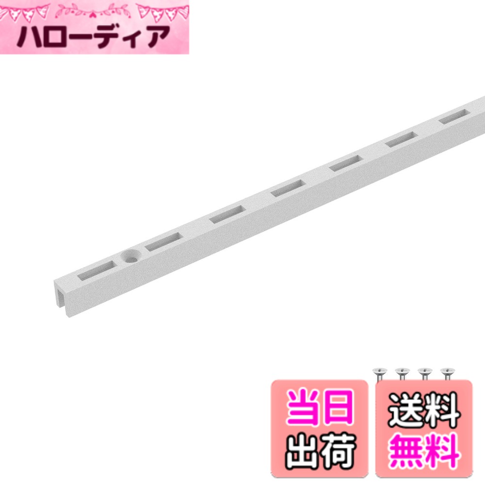 【送料無料】平安伸銅工業 LABRICO 600 棚柱 シェルフレール アイアン 長さ60cm 取付ねじ付き マットホワイト IXO-525