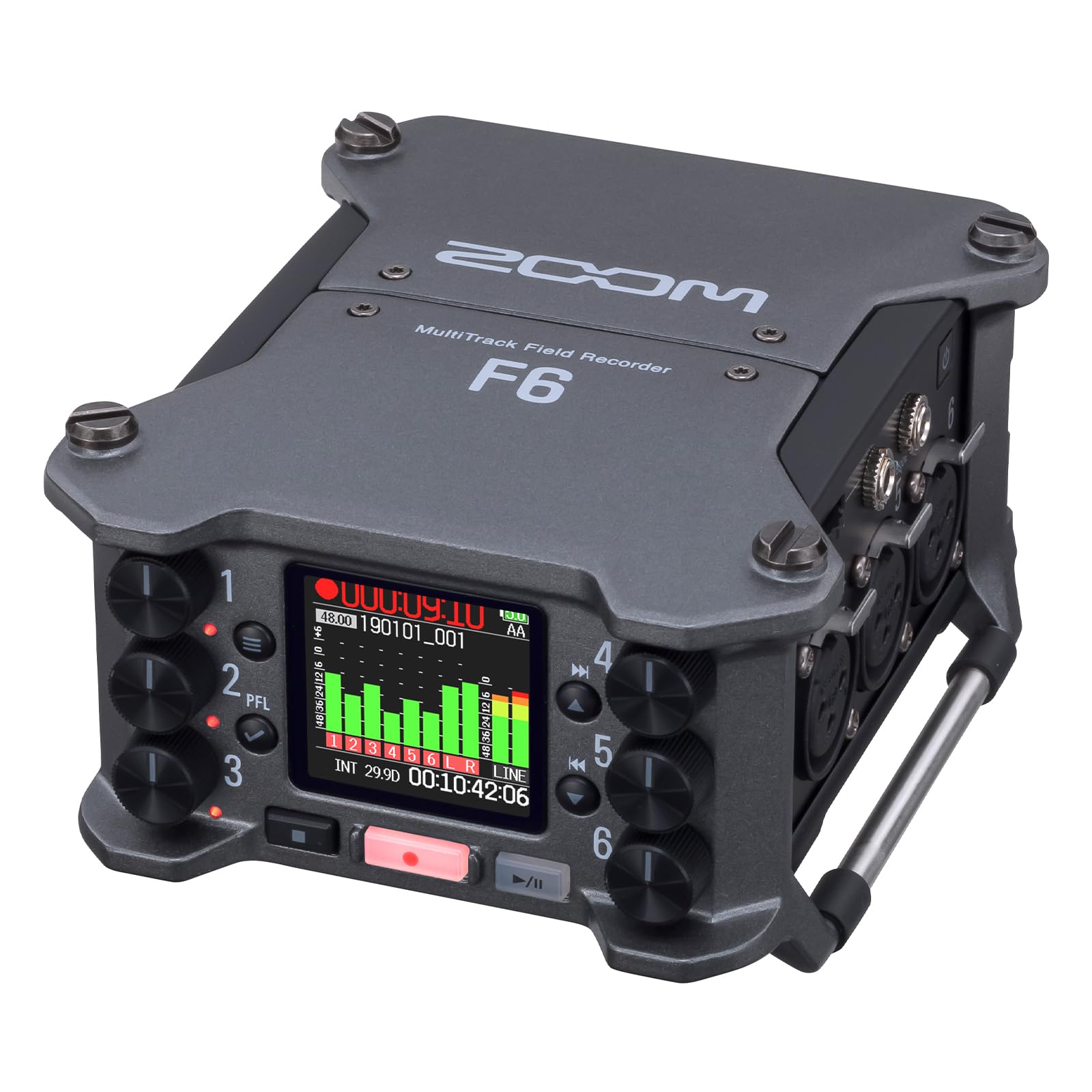 【送料無料】ZOOM F6 フィールドレコーダー 32bitフロート録音対応 6入力/14トラック 映像制作/録音【国内正規品/3年付】カメラマウントアダプタ付属