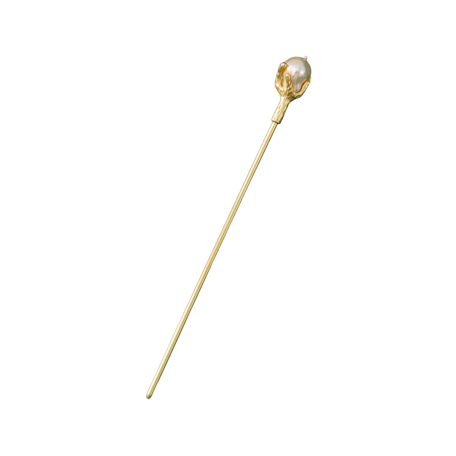 【送料無料】EZ PEACH かんざし スティック かんざし ヘアスティック パール 一本挿し シンプル ヘアアクセサリー 浴衣 ゆかた (パール/Gold04)