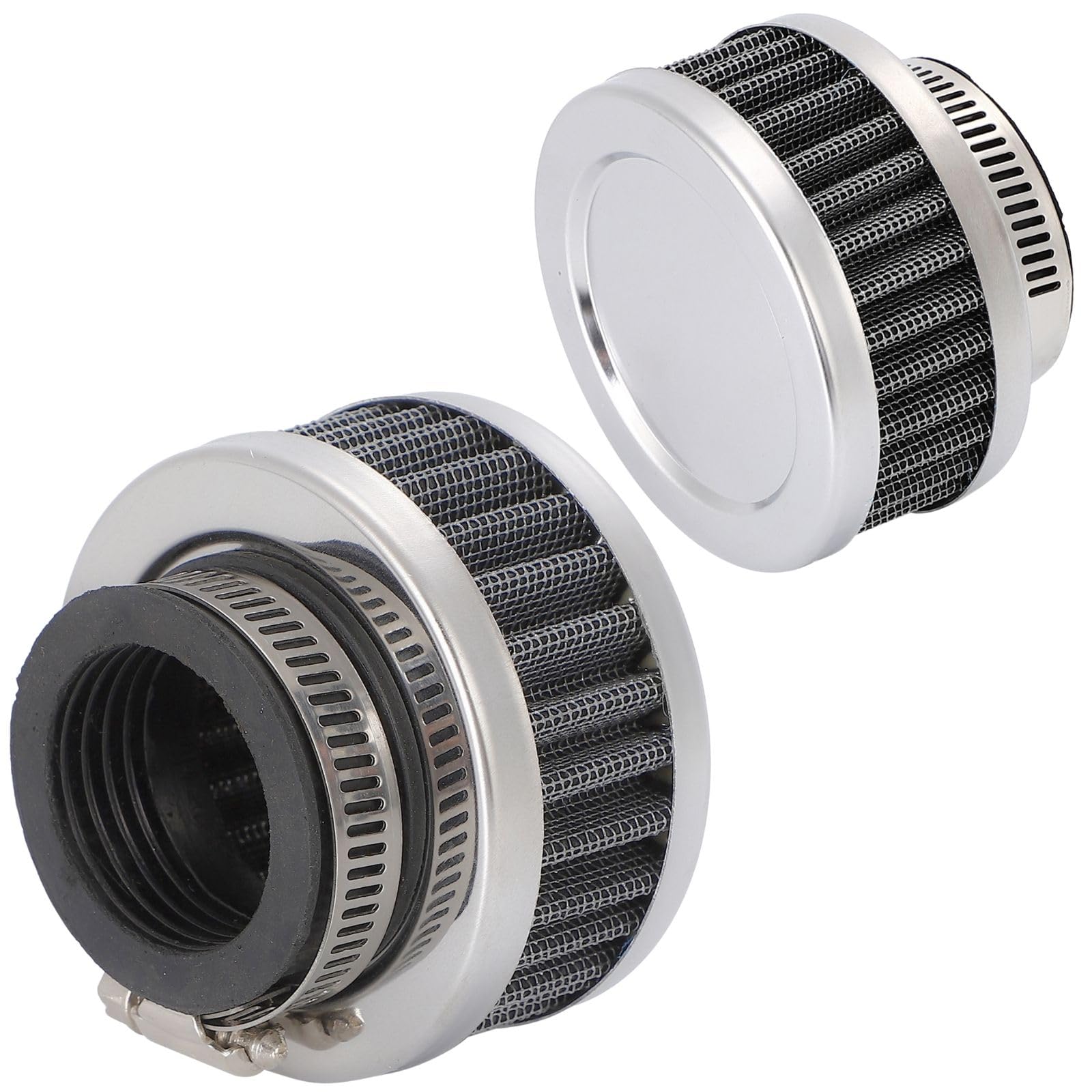 【送料無料】CHASO パワーフィルター 2個セット エアフィルター 薄型 小型 ショート バイク 原付 スクーター メッシュ エアクリーナー ストレート 35mm