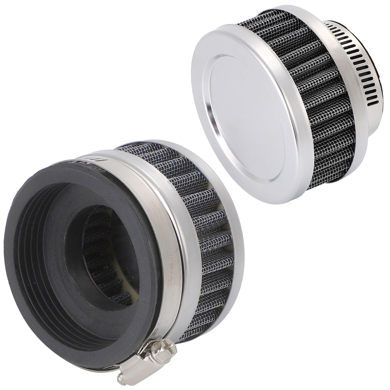 【送料無料】CHASO パワーフィルター 2個セット エアフィルター 薄型 小型 ショート バイク 原付 スクーター メッシュ エアクリーナー ストレート 60mm