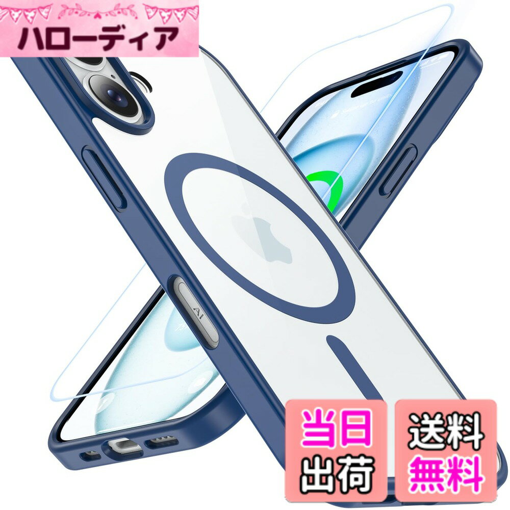 【米軍規格・MagSafe対応】Gtsoho iPhone 16 Plus ケース マグネット搭載 ワイヤレス充電 耐衝撃 耐久性 全面保護 黄ばみなし ストラップホール付き イフォン 16 Plus 用 カバー マグセーフ対応 ブラック