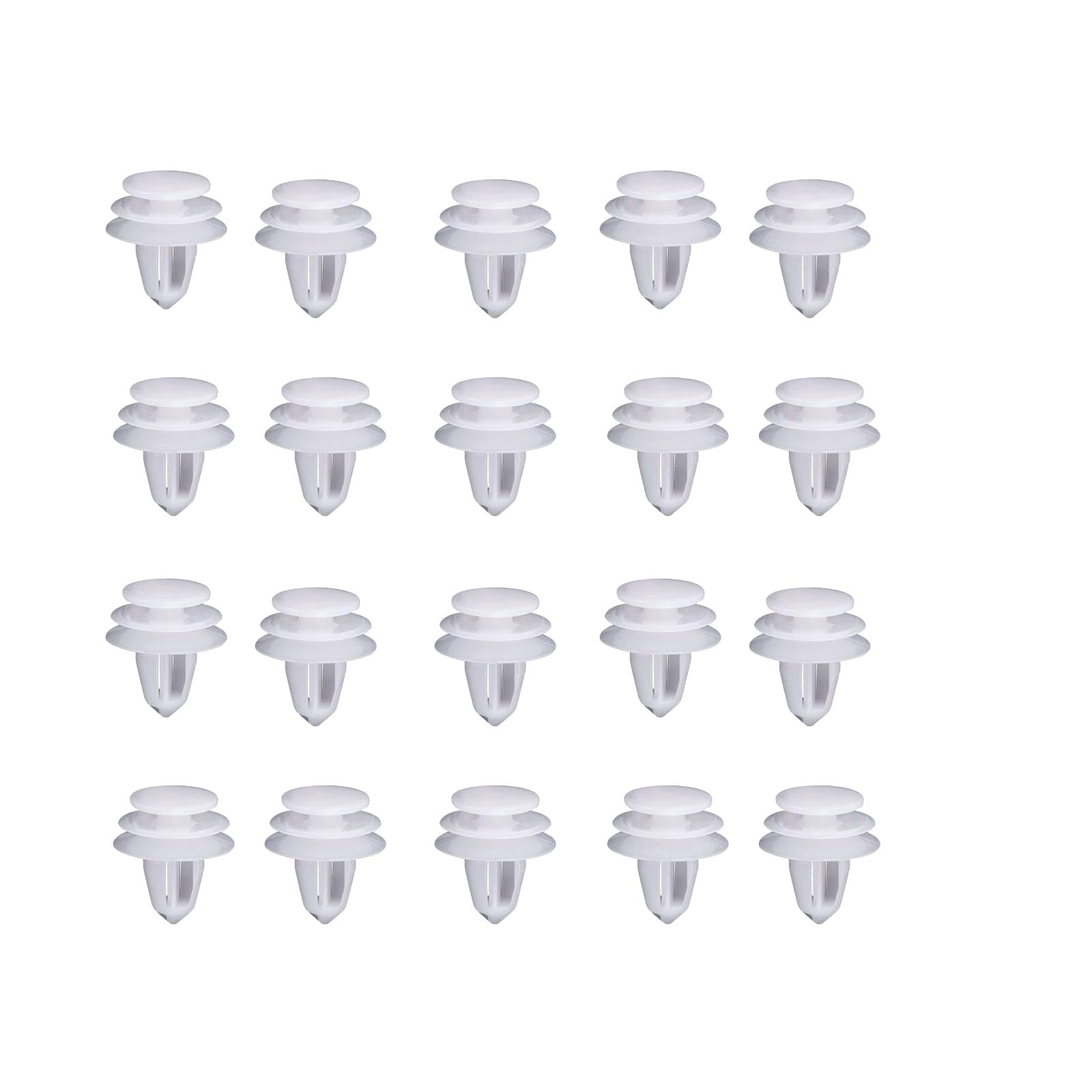 【送料無料】【LUYING】内張り クリップ リベット クリップ 20個セット 車の白いリベットドアトリムクリップファスナー サイドドア用 バックドア用 トランクルーム用 ピラー用 トリムクリップ 内張りクリップ グリルクリップ 互換品