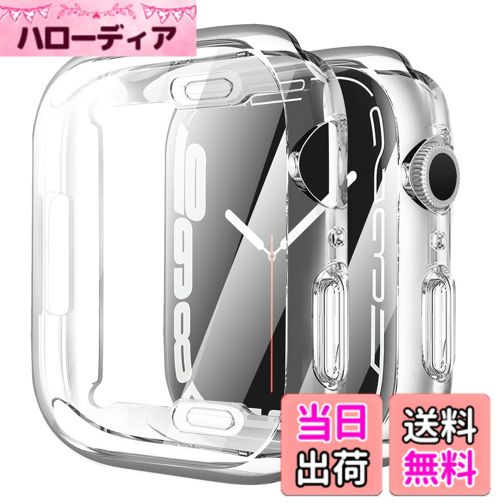 【送料無料】YUGYUG 対応 Apple Watch ケース 38mm 40mm 41mm 42mm 44mm 45mm 46mm 49mm Apple Watch カバー TPU素材 アップルウォッチ ケース 一体型 日本旭硝子材 二重構造 アップルウォッチ カバー 全面保護 超薄型 脱着簡単 耐衝撃 (Series 11/10 42mm,クリア)