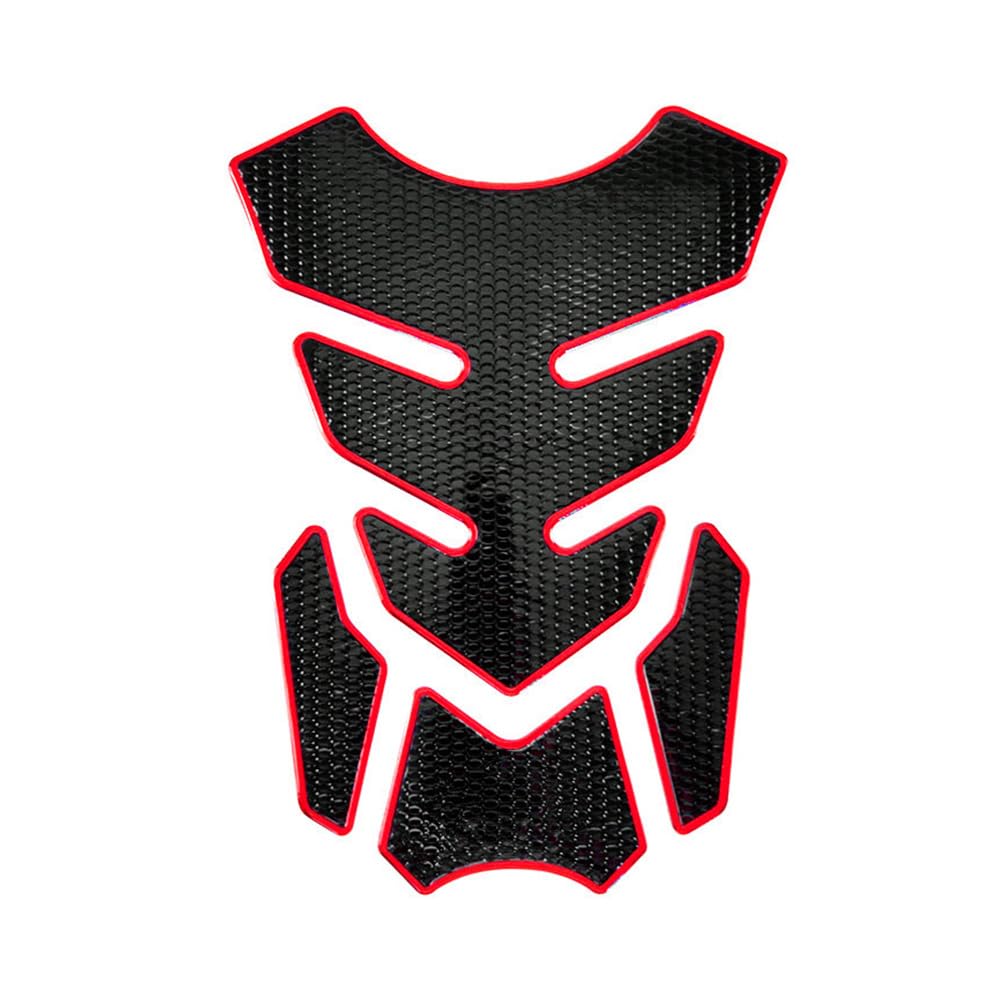 【送料無料】タンクパッド バイク ガソリン燃料タンク用デカール 軟質ゴムタンクガスケット 修正された装飾ステッカー ヤマハ、スズキ、カワサキ、ホンダ、K.T.MBMW、ハーレーなどのモデルに適しています ブラック（ レッドエッジ ）