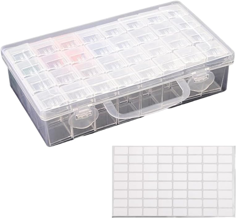 【送料無料】DFsucces ビーズ入れ 32個 小物ケース ビーズケース ダイヤモンドアートツール 詰め替え容器 小分けビーズ収納 (32個)