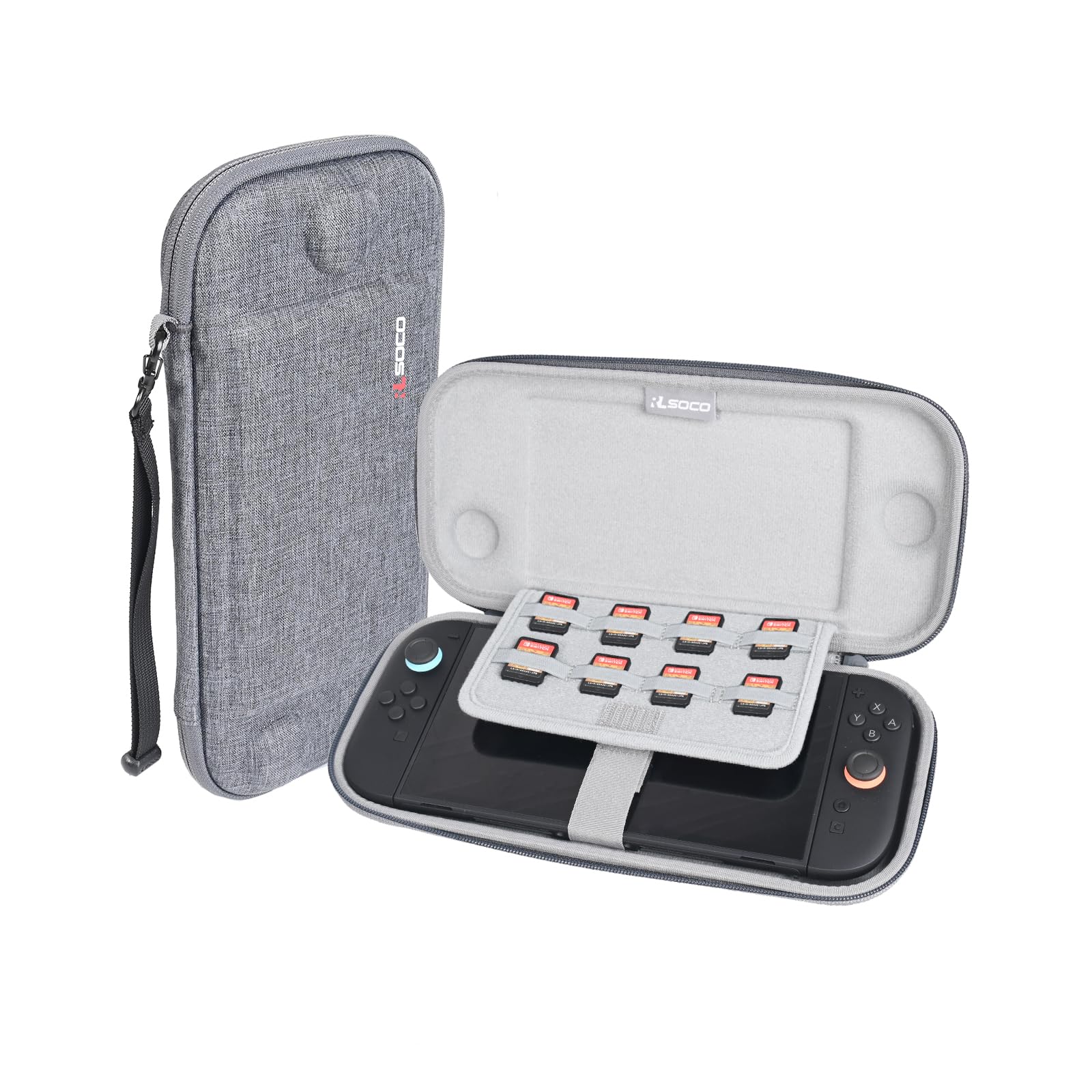 【送料無料】For Nintendo Switch 2 用ケース ケースカバー Nintendo Switch 2 本体 対応 ゲームカード8枚収納 薄型 耐衝撃 グレー