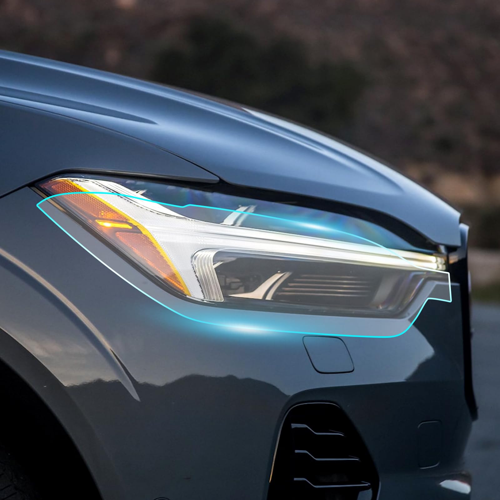 FDAIUN 車ヘッドライト プロテクションフィルム ボルボ XC60 Inscription/R-Design 2020-2024年に適合 カット済TPU保護フィルム スクラッチガード 傷防止 自己修復機能 SUBARU WRX 車種専用 エクステリア カーラッピングフィルム アクセサリー 透明 （車ヘッ