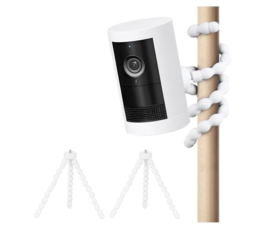 CHUNSHUN 新登場 フレキシブルアーム Ring Outdoor Cam Plus/Ring Stick Up Cam Battery/Ring Spotlight Cam/Pro/Plus (Battery)対応 Ringカメラスタンド フレキシブルマウント クリップ 自由雲台三脚 角度自由調整 穴あけ工具不要 多用途 1/4インチネジ 高