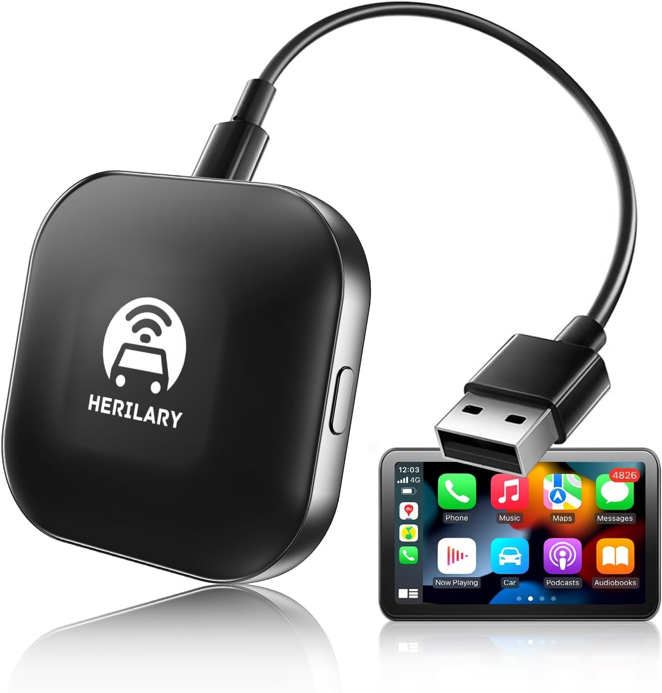 kuayvan ワイヤレスCarPlay/Android Auto アダプター CarPlay＆AndroidAutoをワイヤレス化 純正な有線CarPlay/Android Auto搭載する車専用 Bluetooth/音楽/多言語対応 ワイヤレスディスプレイアダプター 自動接続 98%以上の車種適用 技適認証取得済み