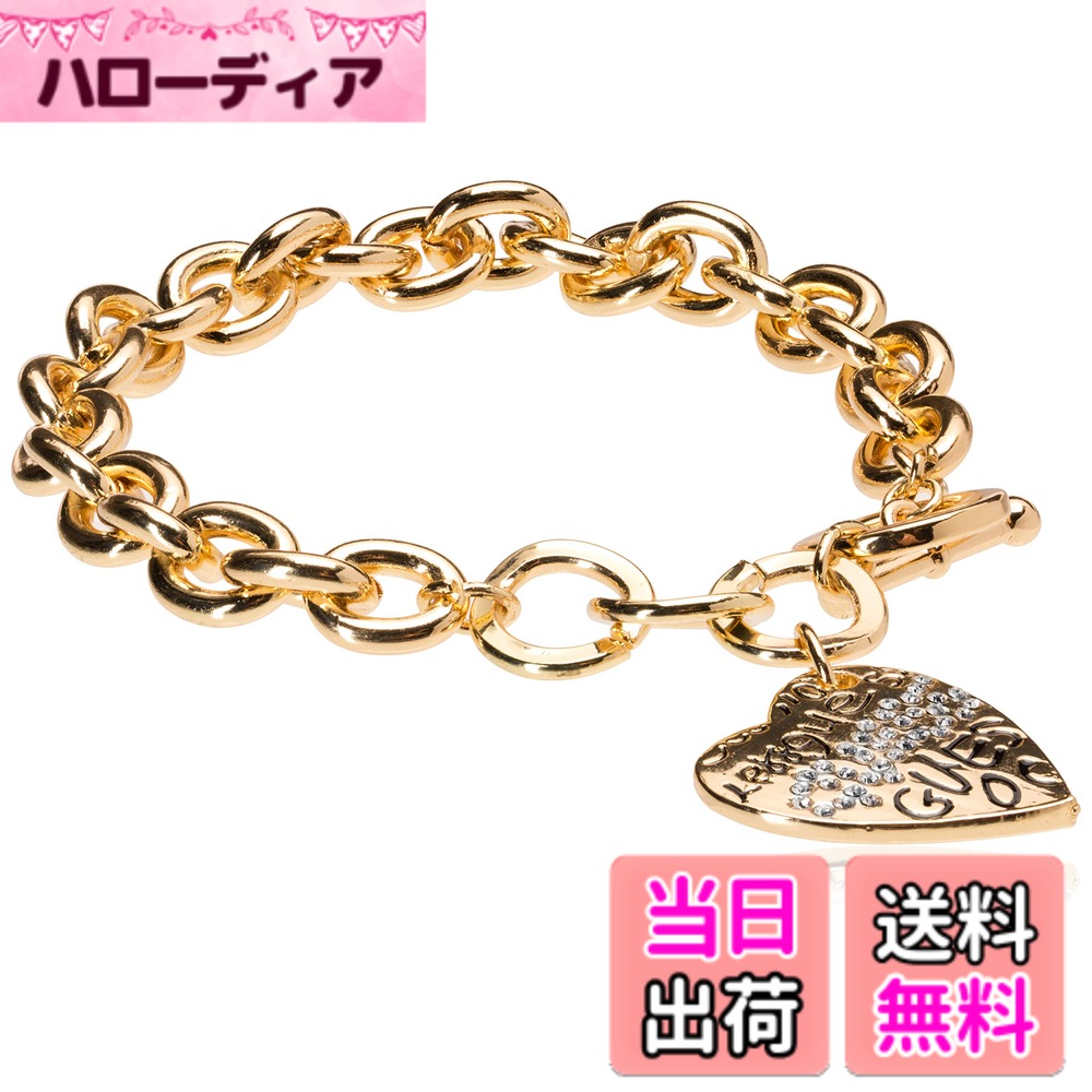 商品情報商品の説明説明 この素晴らしいGUESS ブレスレットを着用して、みんなの心をビートにスキップさせましょう。 ゴールドトーンのメタルブレスレット。 ハートチャームは、アニマルプリントのパヴェで覆われたブランド名が特徴です。 トグル留め。主な仕様 チャーム:高さ1インチ x 幅0.8インチ。ゴールドメタルロゴ ハート チャーム ブレスレットトグルブレスレット中国製