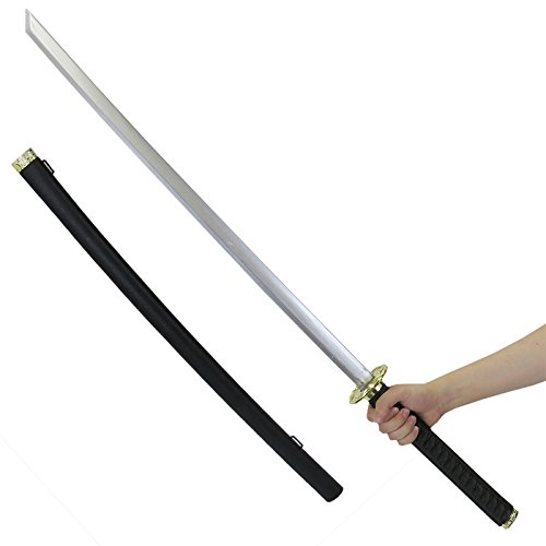 商品情報商品の説明主な仕様 セット内容:おもちゃの刀x1brサイズ:全長：約104cm(鞘に収めた状態)/刃：刃渡り約68cm、幅約2.5-3cm、厚み約0.8-0.7cm/鞘：長さ約75cmx幅約4cmx厚み約2cmbr仕様:対象年齢：15歳以上/重量：約220gbr材質:プラスチック