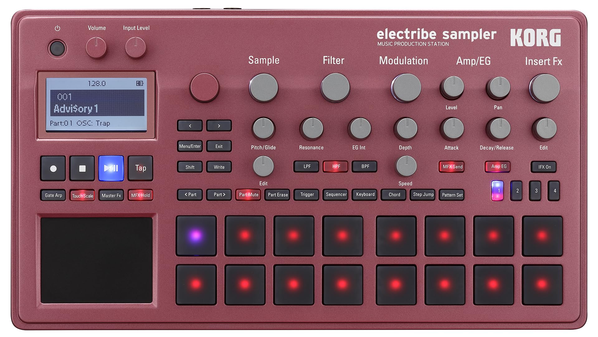 【送料無料】KORG サンプラー アナログ モデリング音源搭載 electribe sampler エレクトライブ サンプラー electribe2s-RD レッド