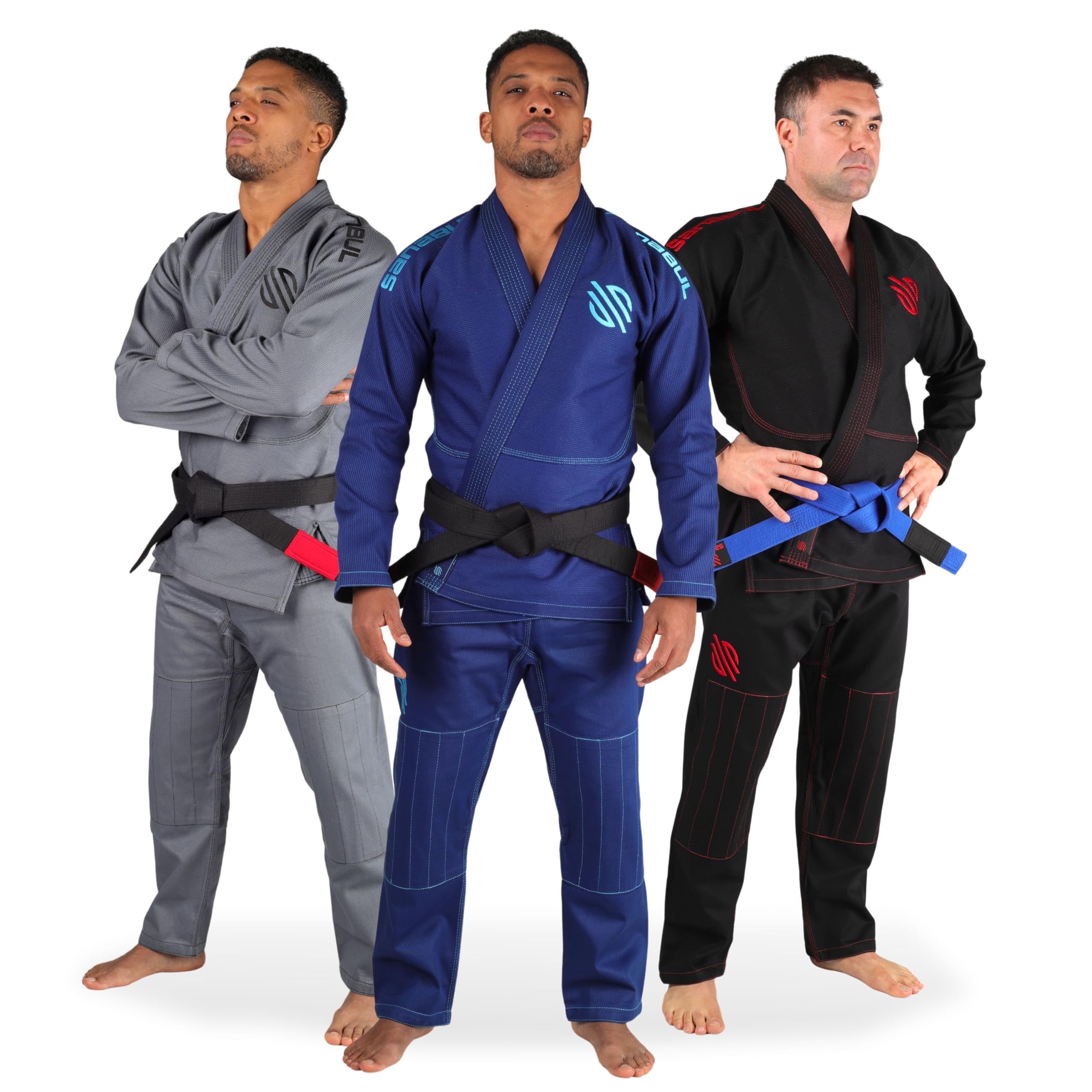 Sanabul Essentials V.2 超軽量 防縮加工 BJJ柔術着 (ネイビー A1) スペシャルサイズガイドをご参照ください 色：ネイビー、サイズ：A1